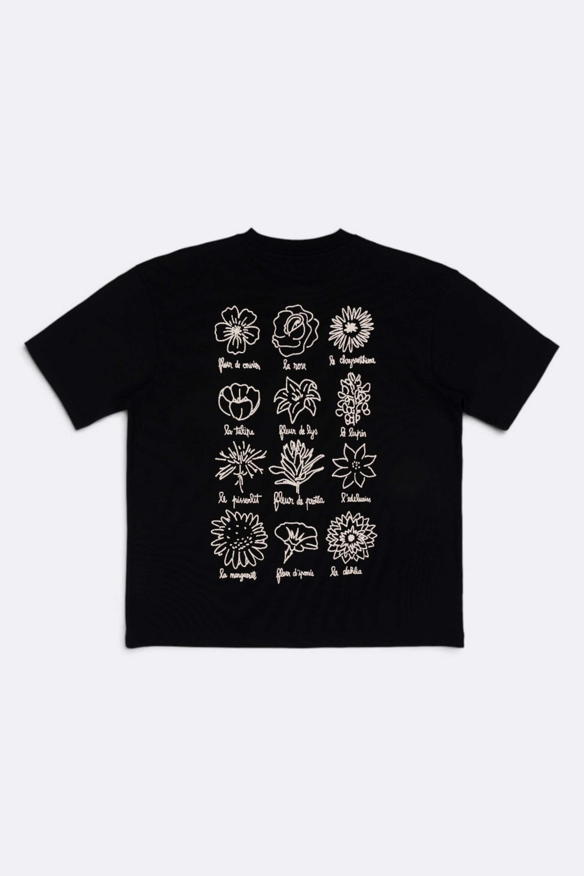 GOODIES SPORTIVE Le Fleuriste Tee Black | T-Shirt Coton 290g Motif | Edgar Bdx