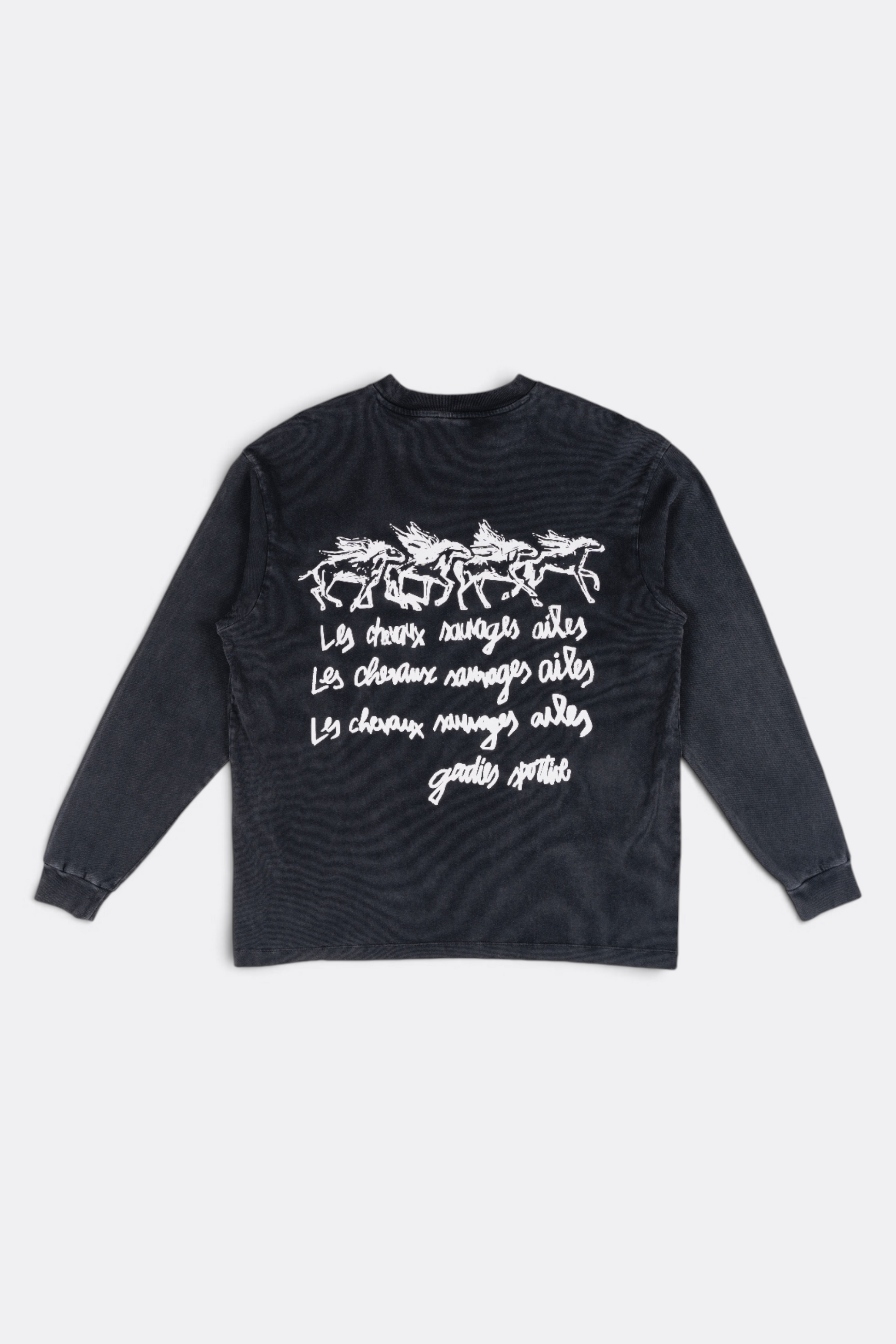 GOODIES SPORTIVE Les Chevaux Sauvages Long Sleeve Grey Fadeout | Coton | Edgar Bdx