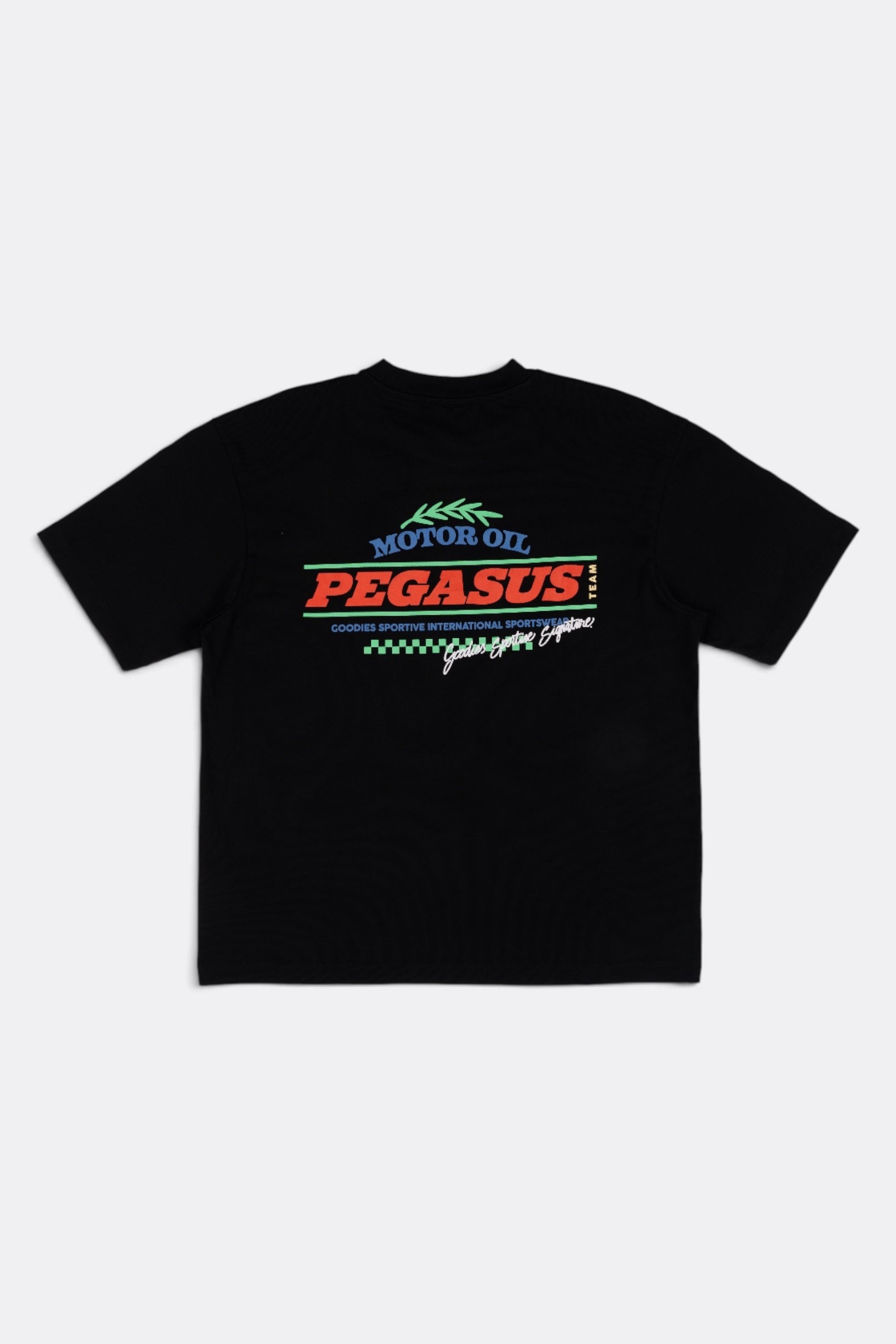 GOODIES SPORTIVE Motor Oil Tee Black | T-Shirt Coton 290g Motif | Edgar Bdx