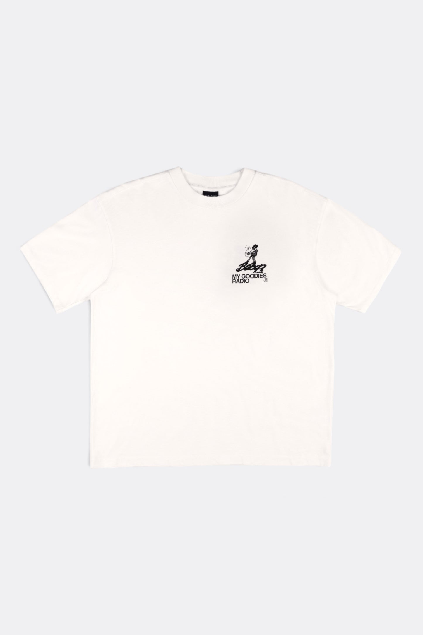 GOODIES SPORTIVE My Goodies Radio Tee White | T-Shirt Coton 290g Motif | Edgar Bdx