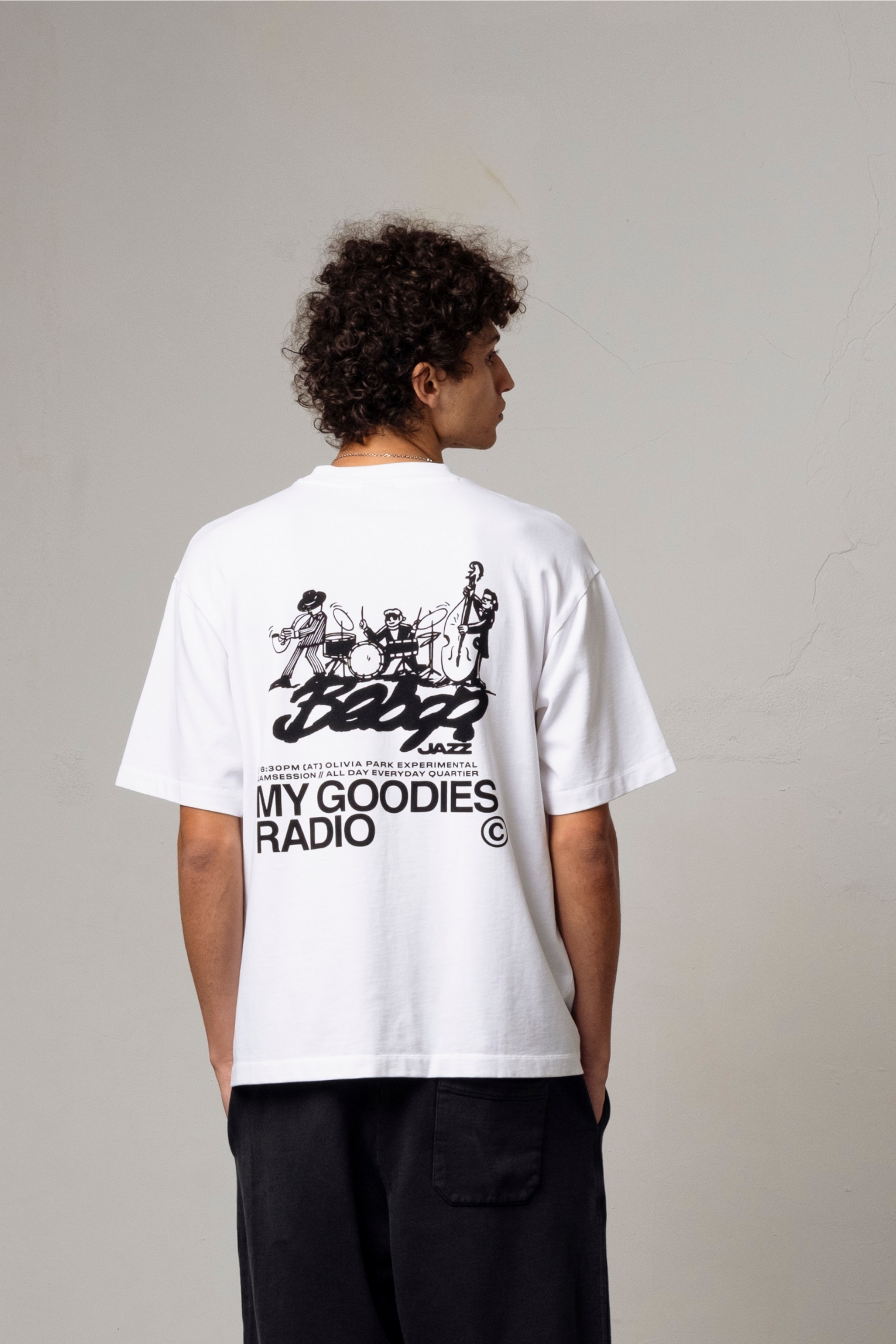 GOODIES SPORTIVE My Goodies Radio Tee White | T-Shirt Coton 290g Motif | Edgar Bdx