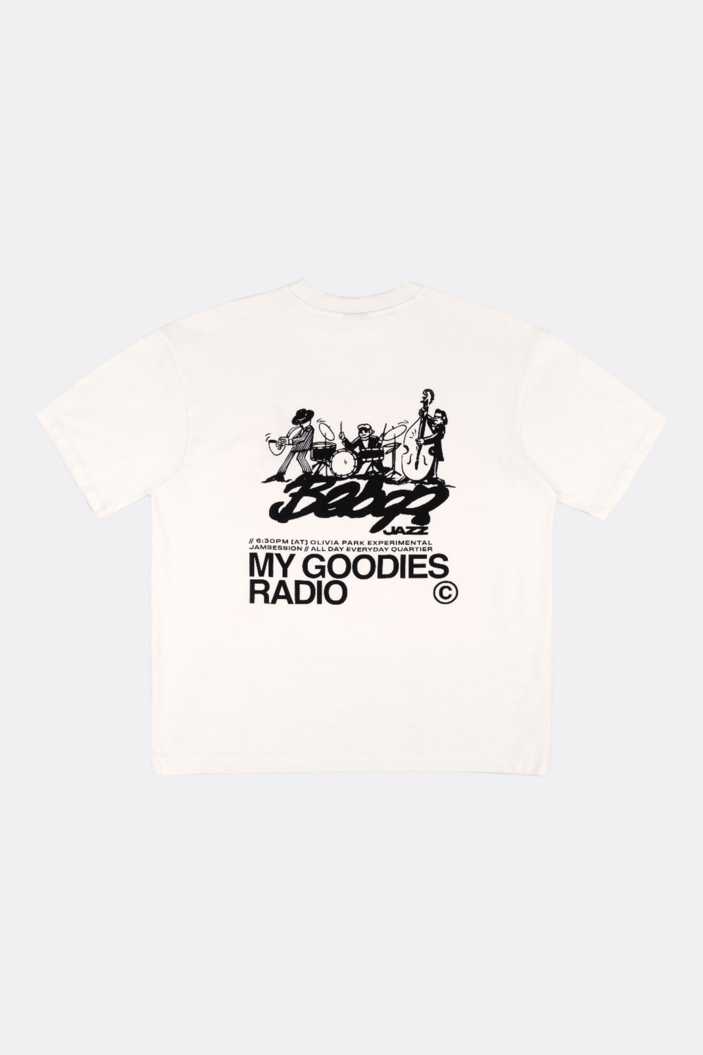 GOODIES SPORTIVE My Goodies Radio Tee White | T-Shirt Coton 290g Motif | Edgar Bdx