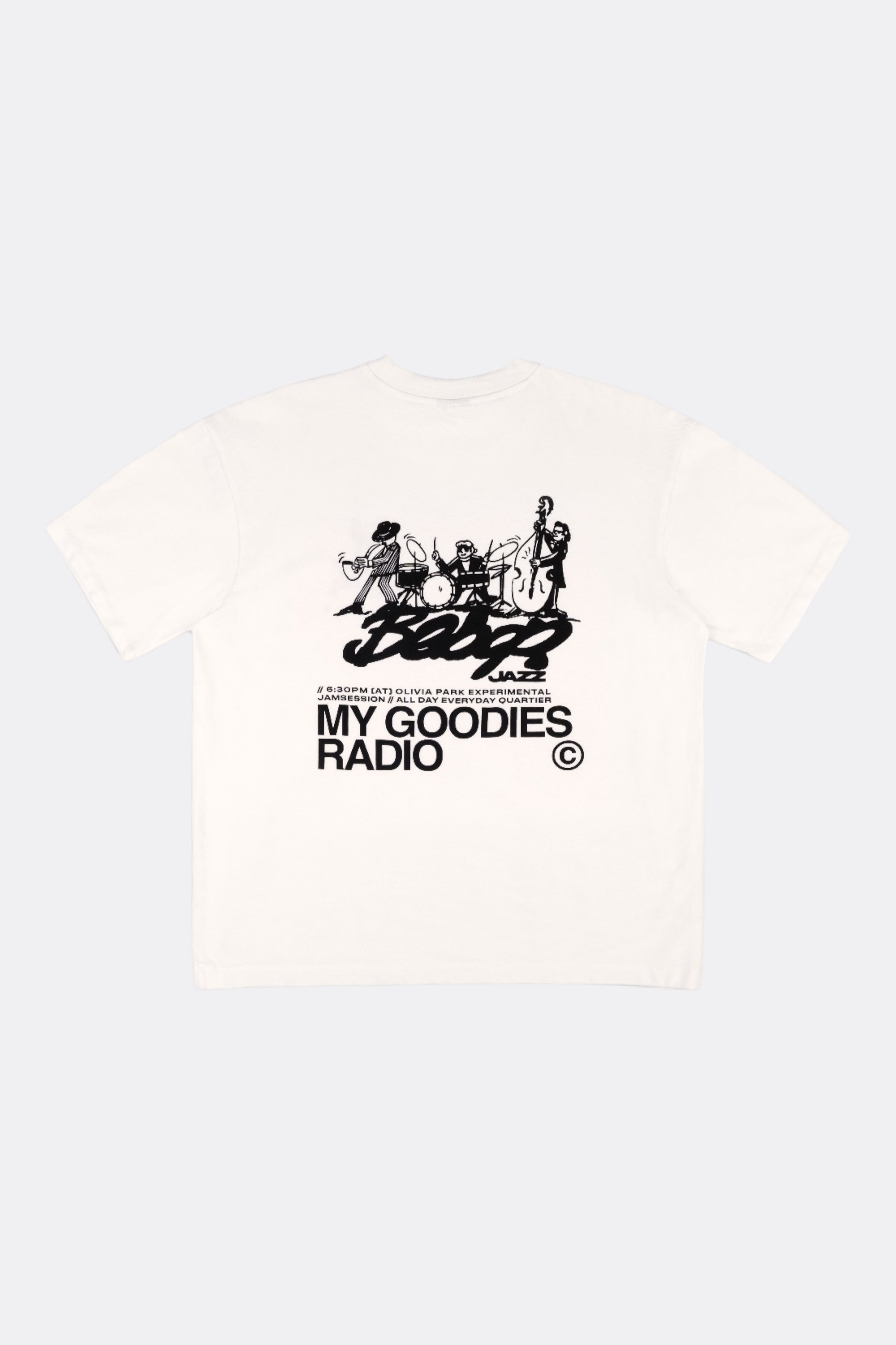 GOODIES SPORTIVE My Goodies Radio Tee White | T-Shirt Coton 290g Motif | Edgar Bdx