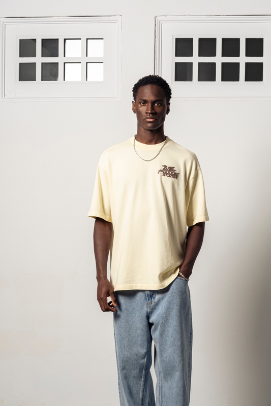 GOODIES SPORTIVE New Pegasus Tee Butter | T-Shirt Coton 290g Motif | Edgar Bdx