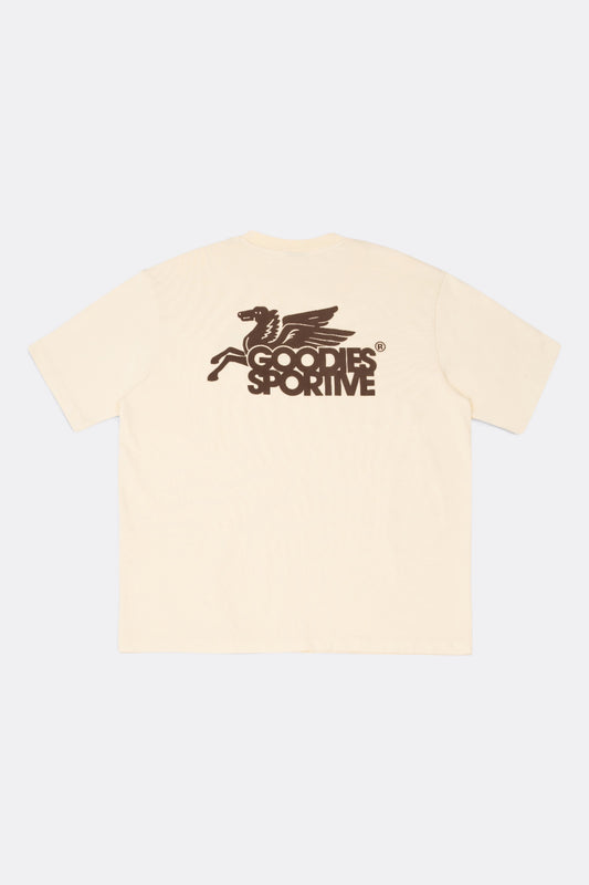 GOODIES SPORTIVE New Pegasus Tee Butter | T-Shirt Coton 290g Motif | Edgar Bdx