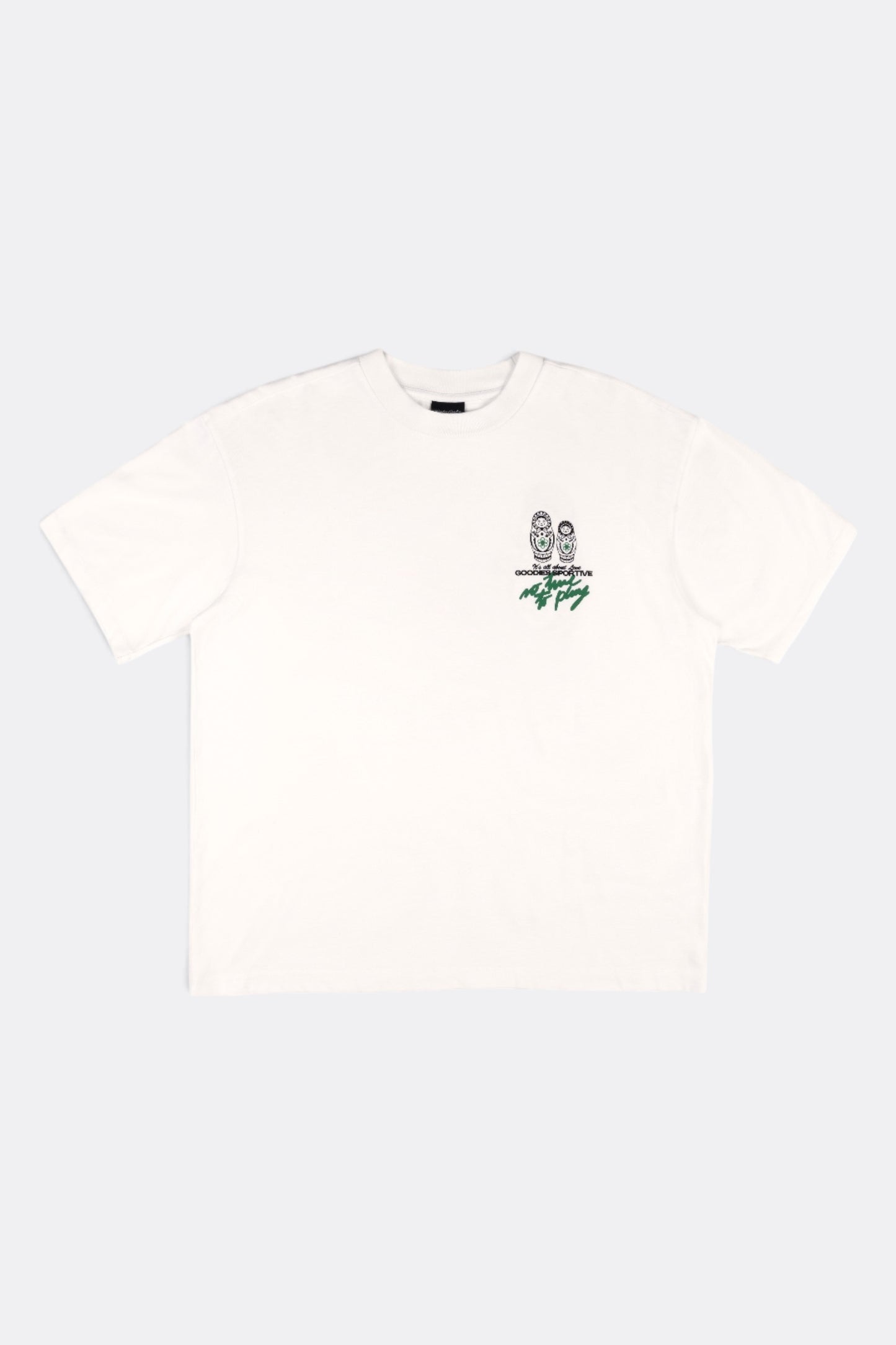 GOODIES SPORTIVE No Time To Play Tee White | T-Shirt Coton 290g Motif | Edgar Bdx