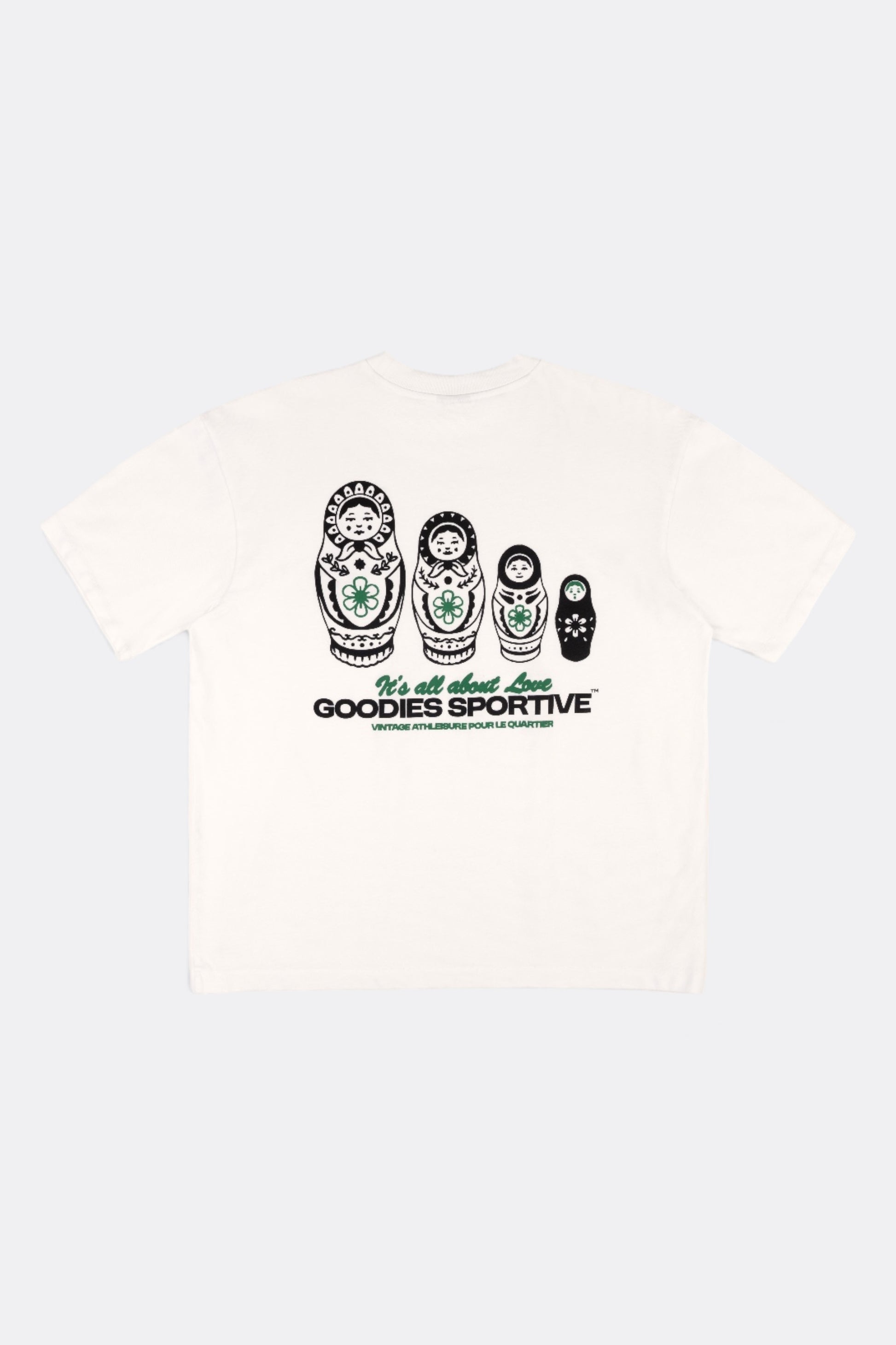 GOODIES SPORTIVE No Time To Play Tee White | T-Shirt Coton 290g Motif | Edgar Bdx