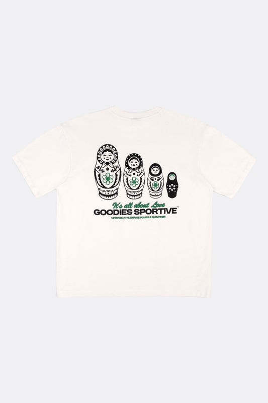 GOODIES SPORTIVE No Time To Play Tee White | T-Shirt Coton 290g Motif | Edgar Bdx