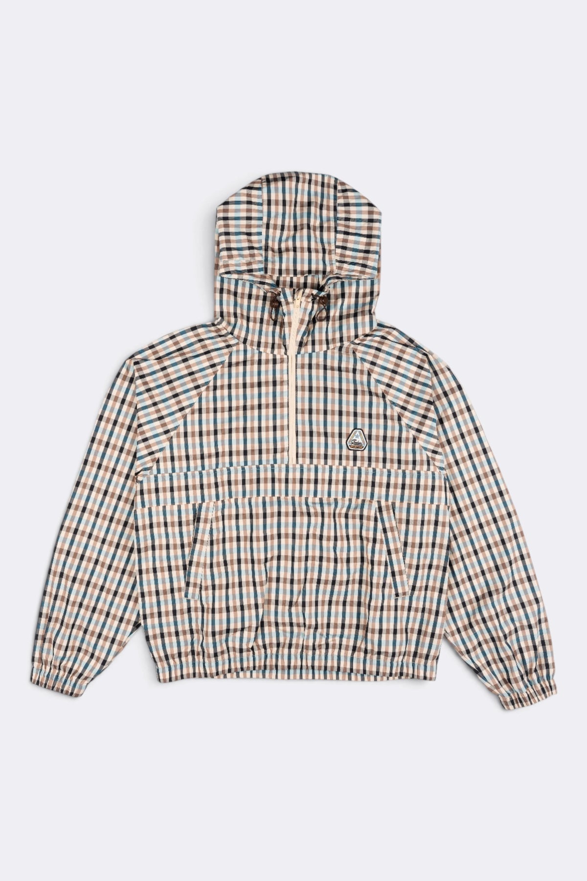 GOODIES SPORTIVE Off Season Checks Anorak Blue/Brown | Edgar Bdx
