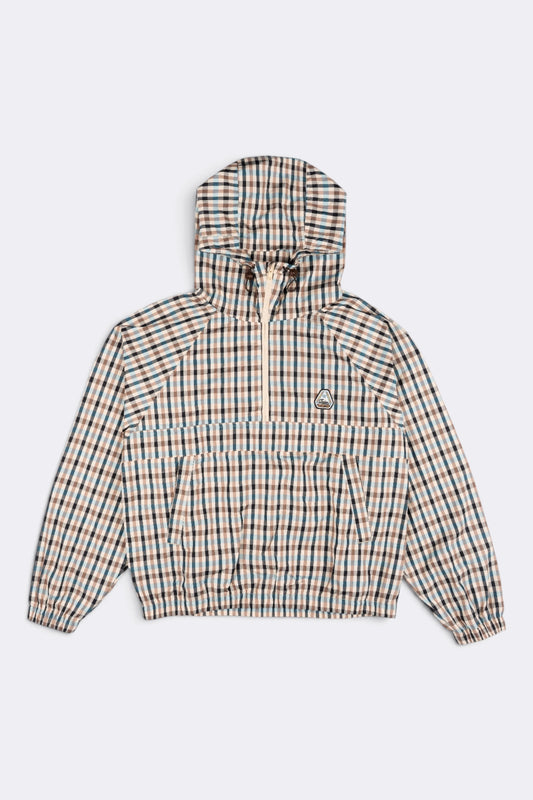 GOODIES SPORTIVE Off Season Checks Anorak Blue/Brown | Edgar Bdx