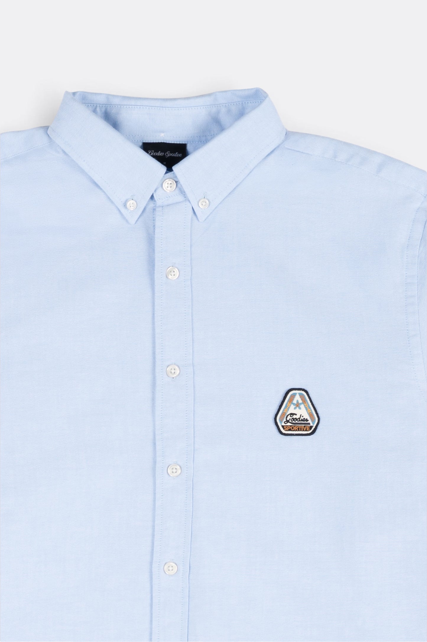 GOODIES SPORTIVE Oxford Shirt Blue | Chemise Coton Oxford Patch Brodé | Edgar Bdx