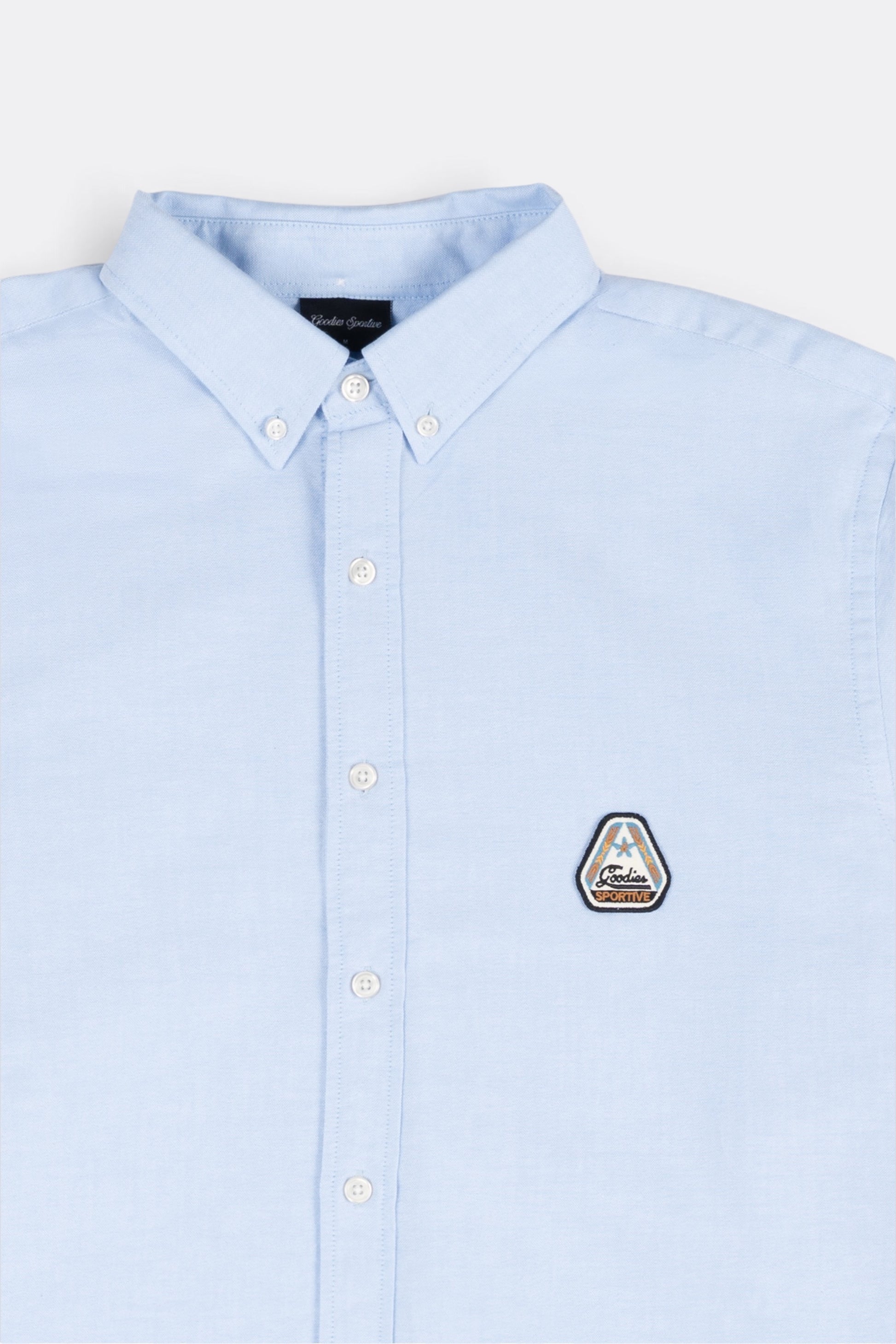 GOODIES SPORTIVE Oxford Shirt Blue | Chemise Coton Oxford Patch Brodé | Edgar Bdx