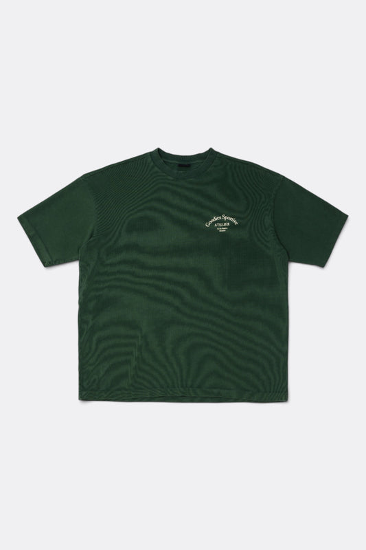 GOODIES SPORTIVE Premium Tee Green Stone Wash | T-Shirt Coton 290g | Edgar Bdx