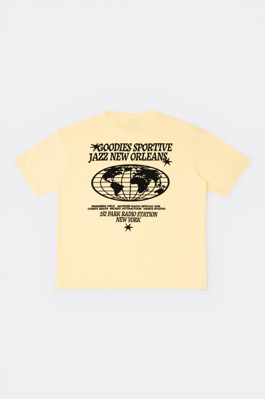 T-Shirt Jaune Radio Station - Streetwear Musical Goodies Sportive | Edgar Bdx