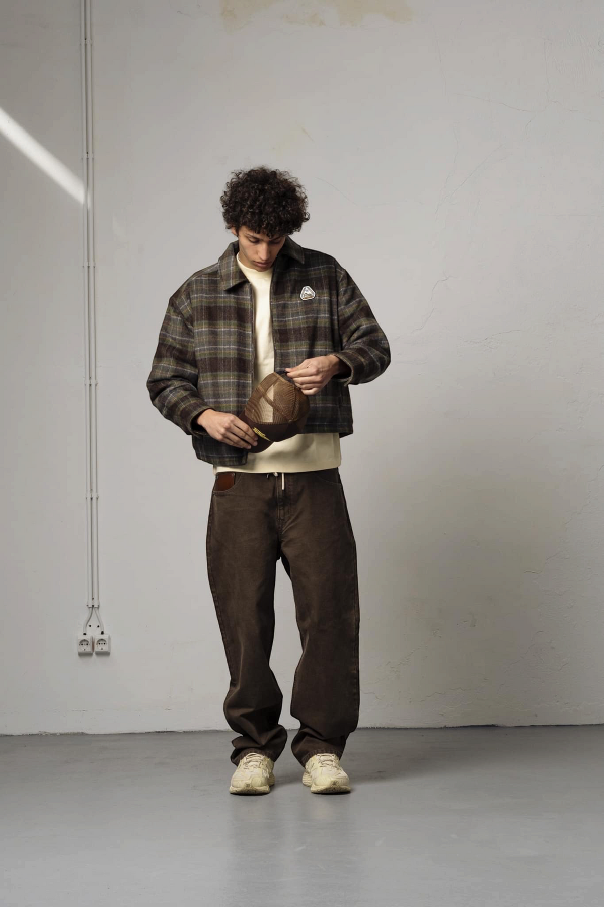 GOODIES SPORTIVE Retro Field Check Overshirt Green/Black | Edgar Bdx