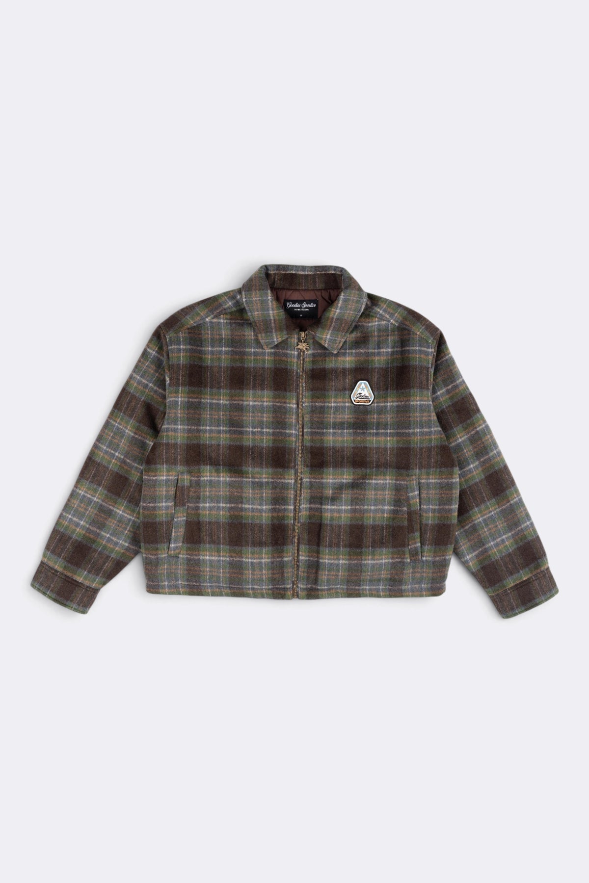 GOODIES SPORTIVE Retro Field Check Overshirt Green/Black | Edgar Bdx