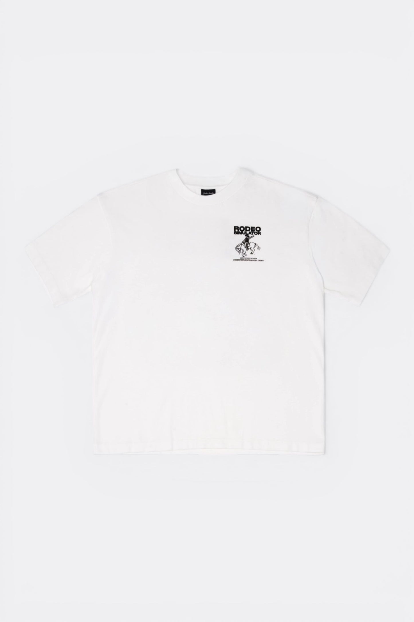 T-Shirt Blanc Rodeo Simulator - Streetwear Western Goodies Sportive | Edgar Bdx