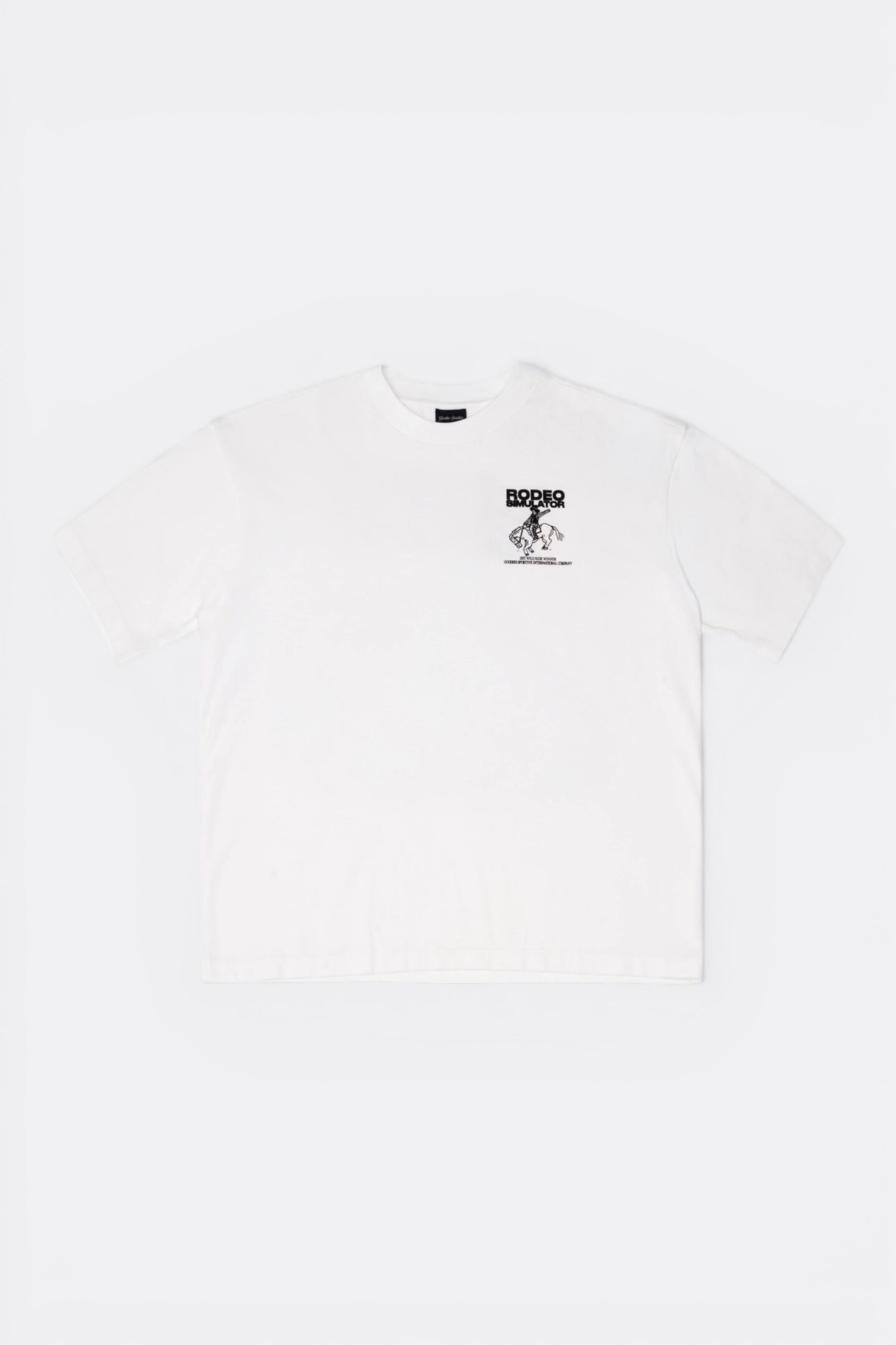 T-Shirt Blanc Rodeo Simulator - Streetwear Western Goodies Sportive | Edgar Bdx