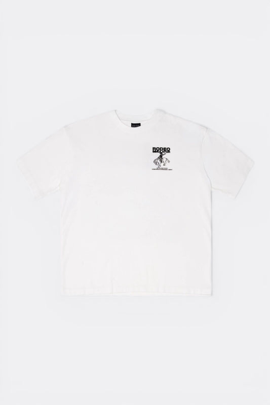T-Shirt Blanc Rodeo Simulator - Streetwear Western Goodies Sportive | Edgar Bdx