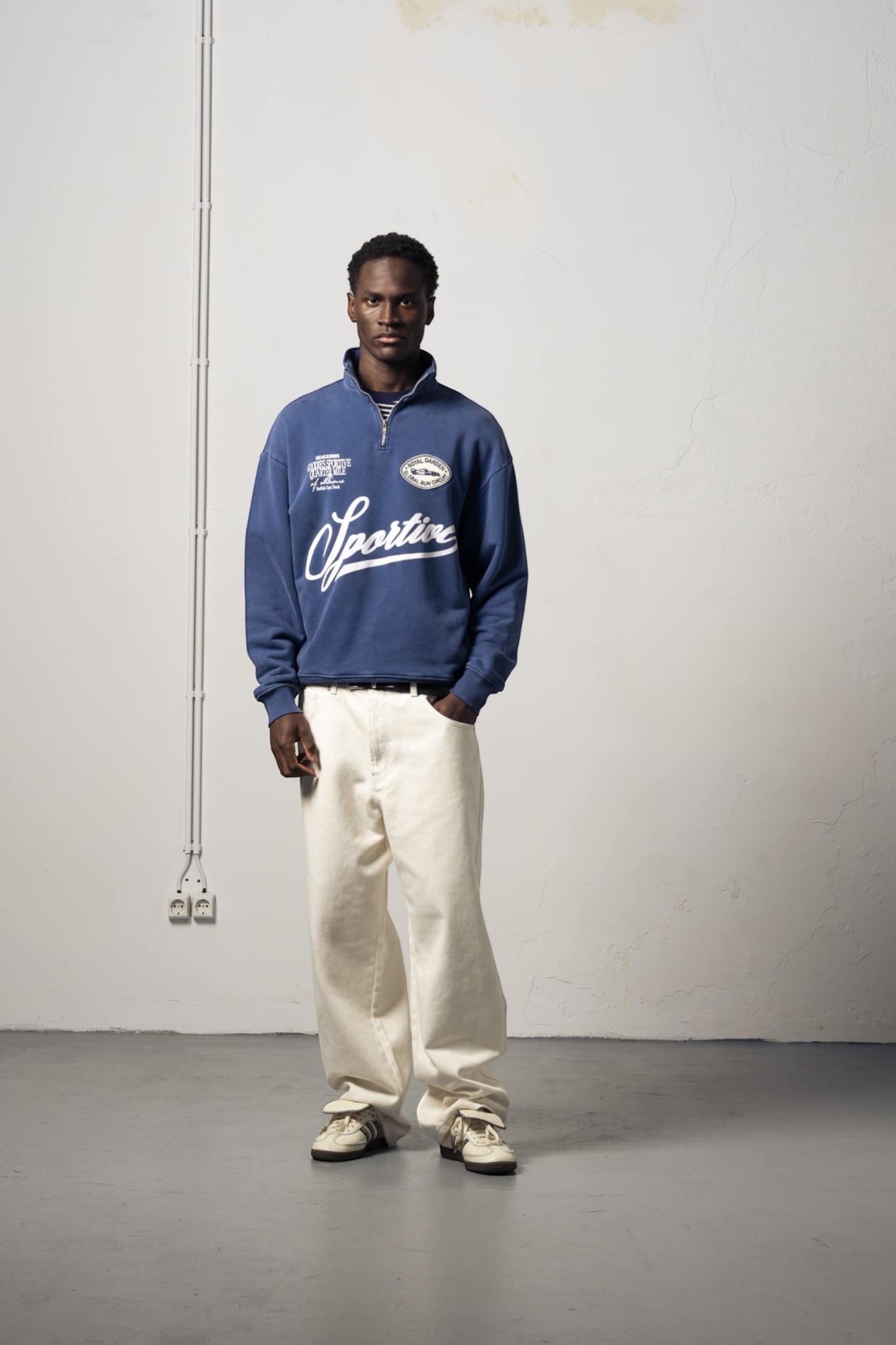Halfzipper Blue Fadeout Royal Garden - Streetwear Goodies Sportive | Edgar Bdx