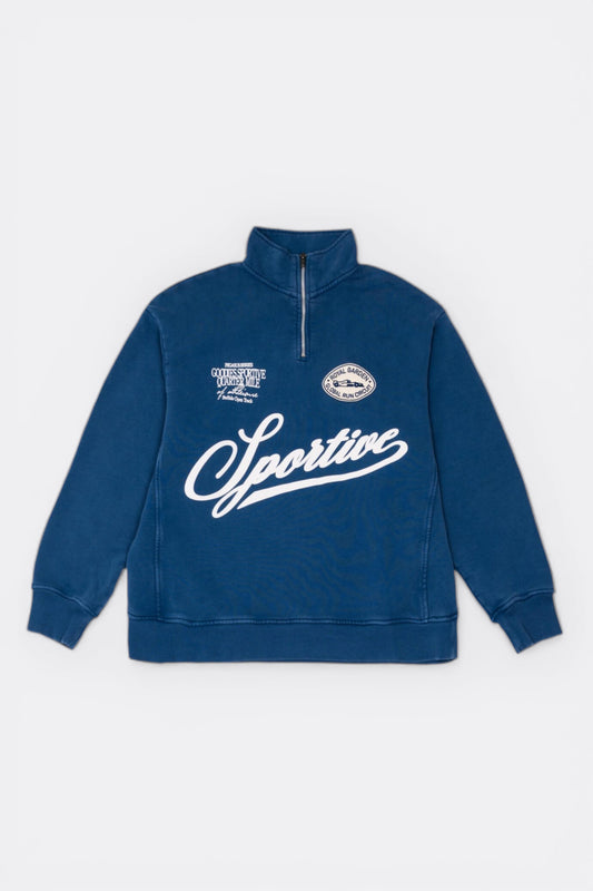 Halfzipper Blue Fadeout Royal Garden - Streetwear Goodies Sportive | Edgar Bdx