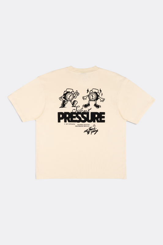 GOODIES SPORTIVE Silent Pressure Tee Butter | T-Shirt Coton 290g Motif | Edgar Bdx