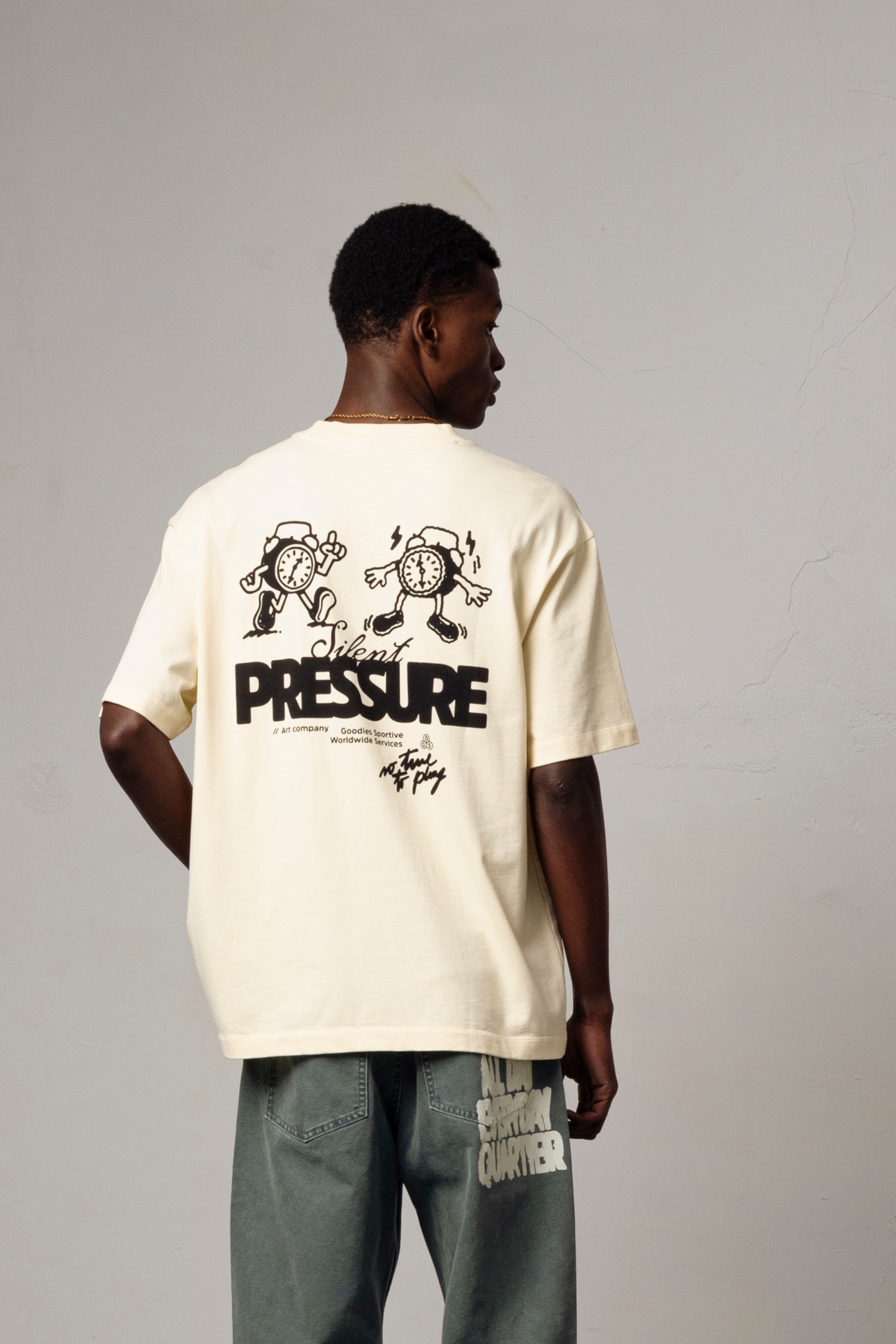 GOODIES SPORTIVE Silent Pressure Tee Butter | T-Shirt Coton 290g Motif | Edgar Bdx