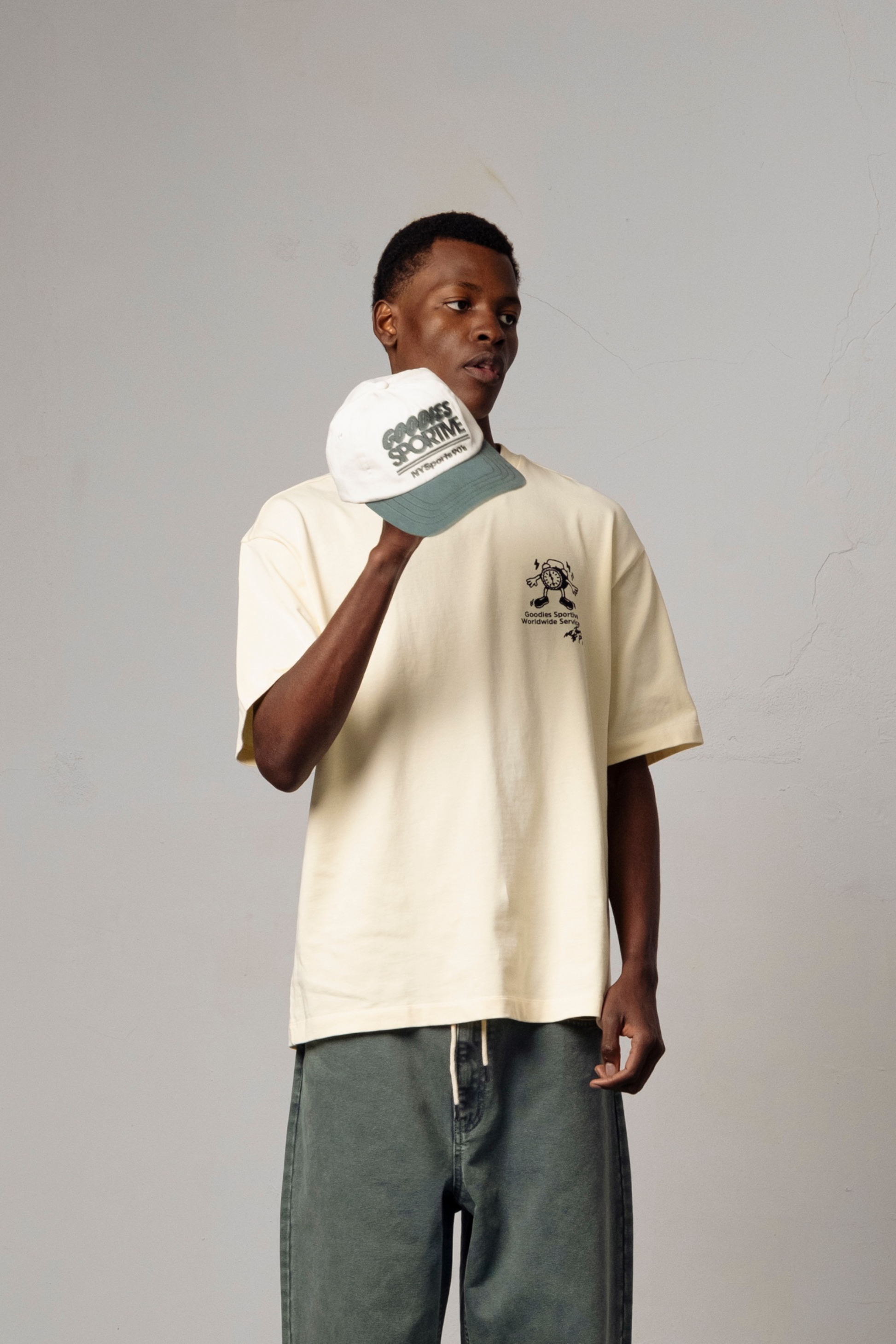 GOODIES SPORTIVE Silent Pressure Tee Butter | T-Shirt Coton 290g Motif | Edgar Bdx