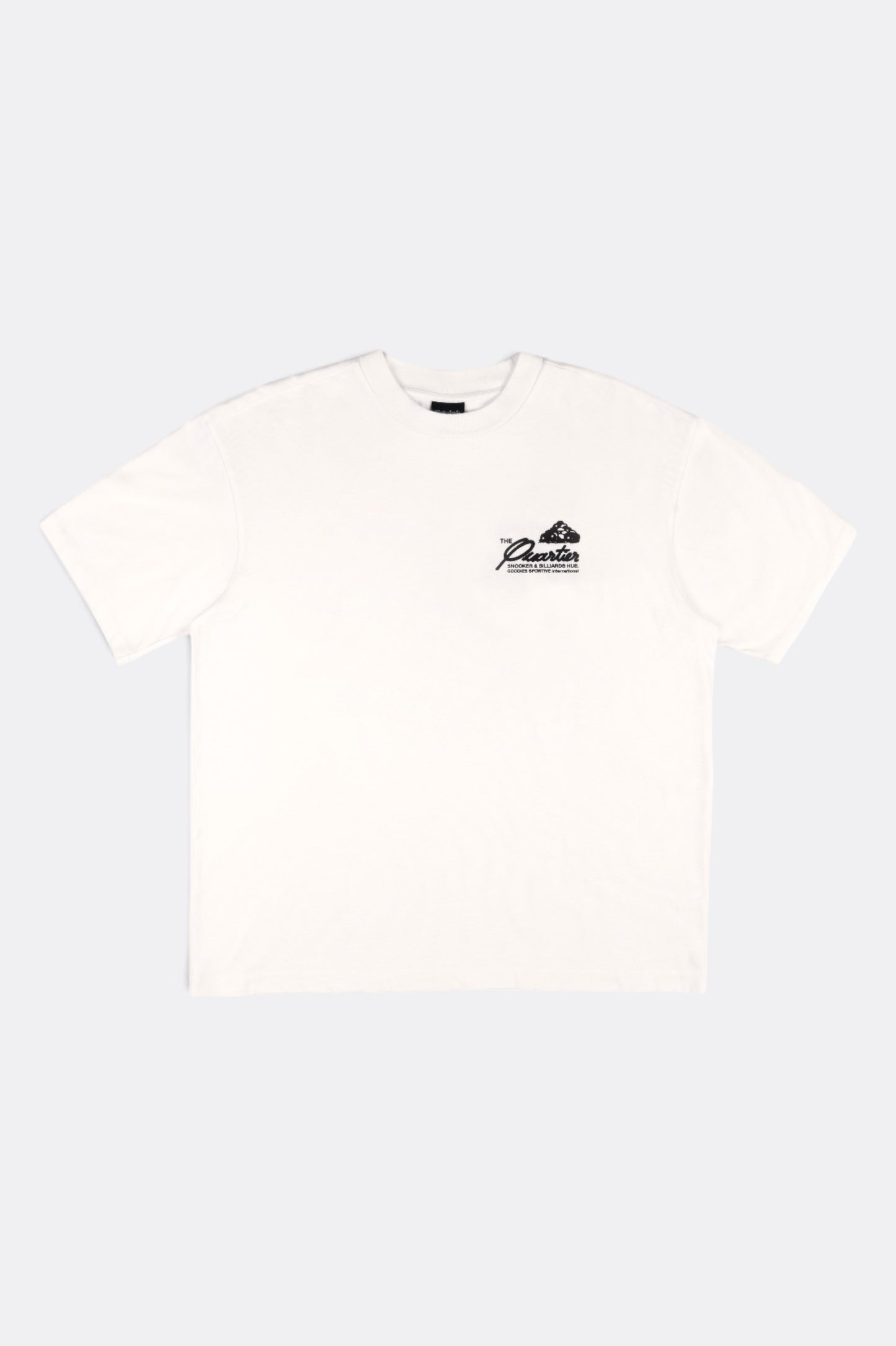 GOODIES SPORTIVE Snooker Tee White | T-Shirt Coton 290g Motif | Edgar Bdx