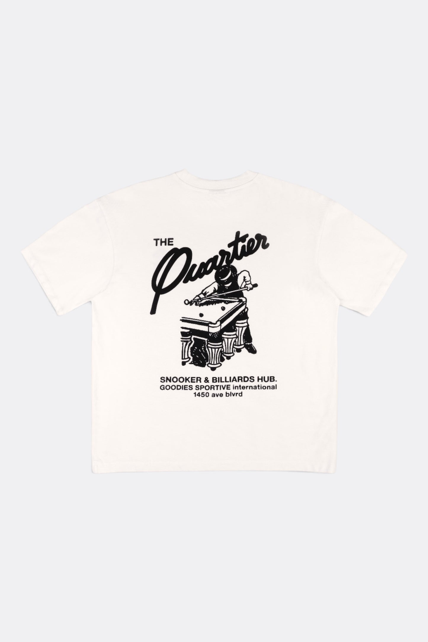 GOODIES SPORTIVE Snooker Tee White | T-Shirt Coton 290g Motif | Edgar Bdx