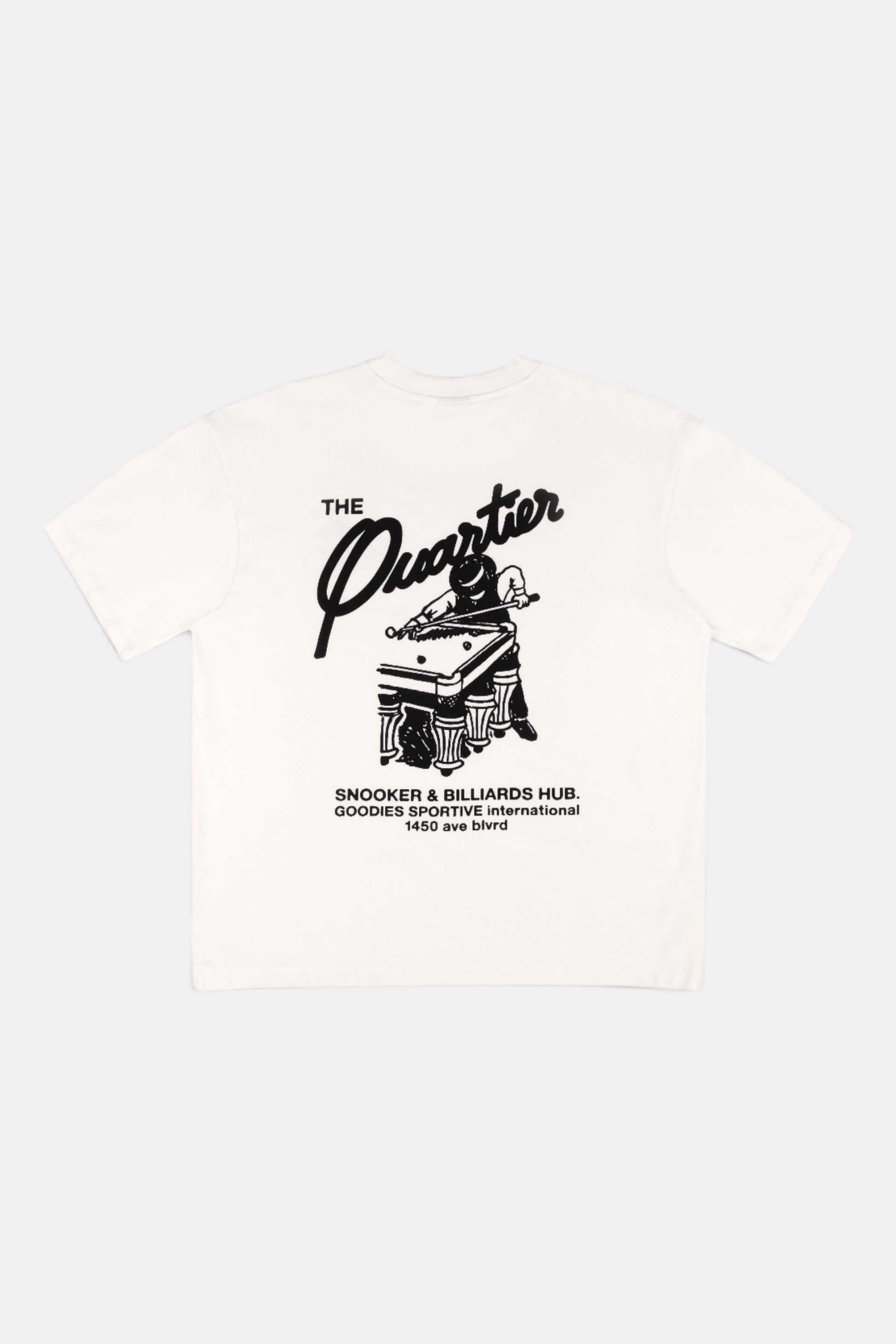 GOODIES SPORTIVE Snooker Tee White | T-Shirt Coton 290g Motif | Edgar Bdx