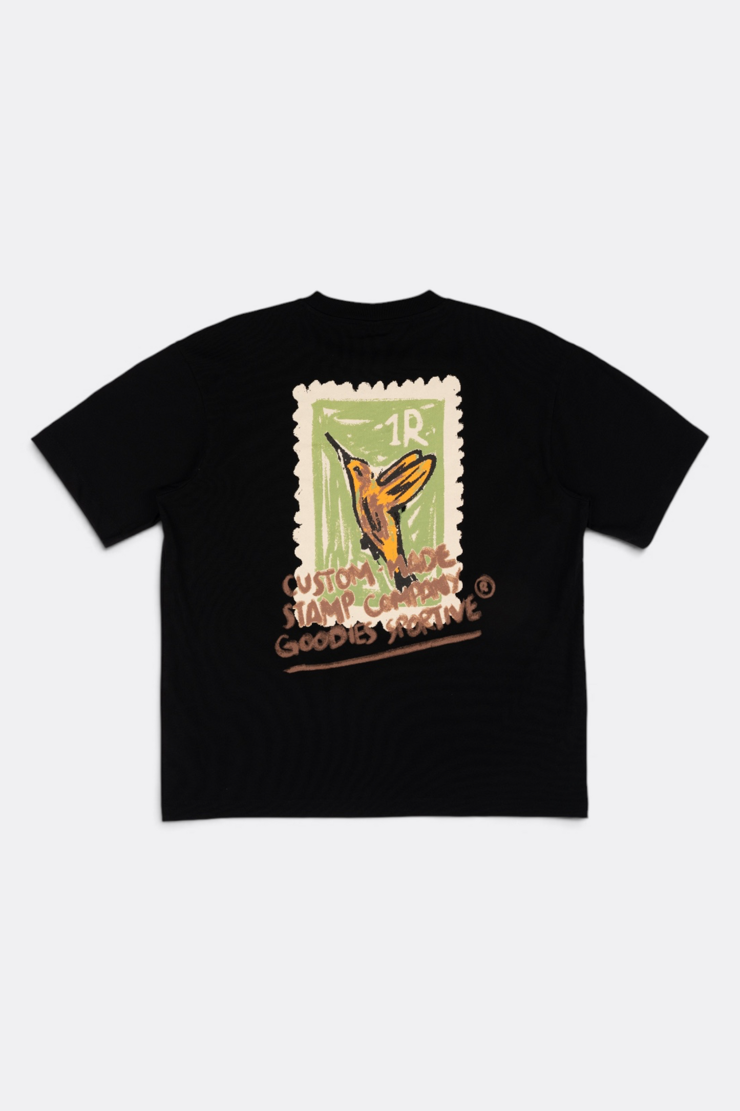 GOODIES SPORTIVE Stamp Company Tee Black | T-Shirt Coton 290g Motif | Edgar Bdx