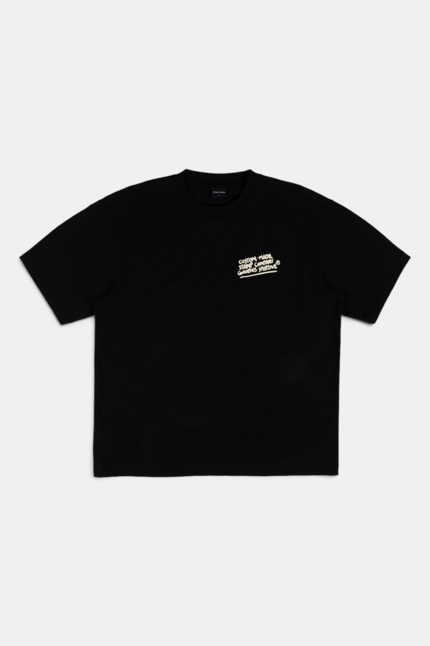 GOODIES SPORTIVE Stamp Company Tee Black | T-Shirt Coton 290g Motif | Edgar Bdx