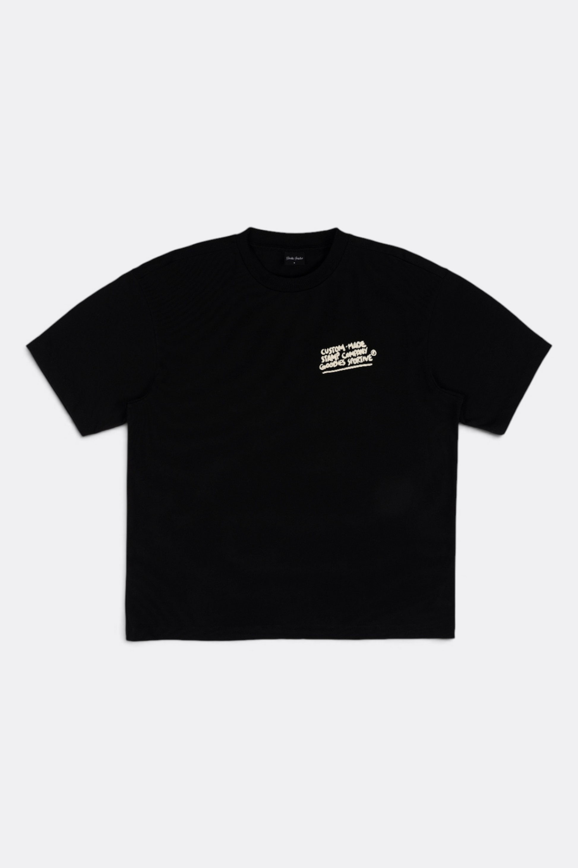 GOODIES SPORTIVE Stamp Company Tee Black | T-Shirt Coton 290g Motif | Edgar Bdx