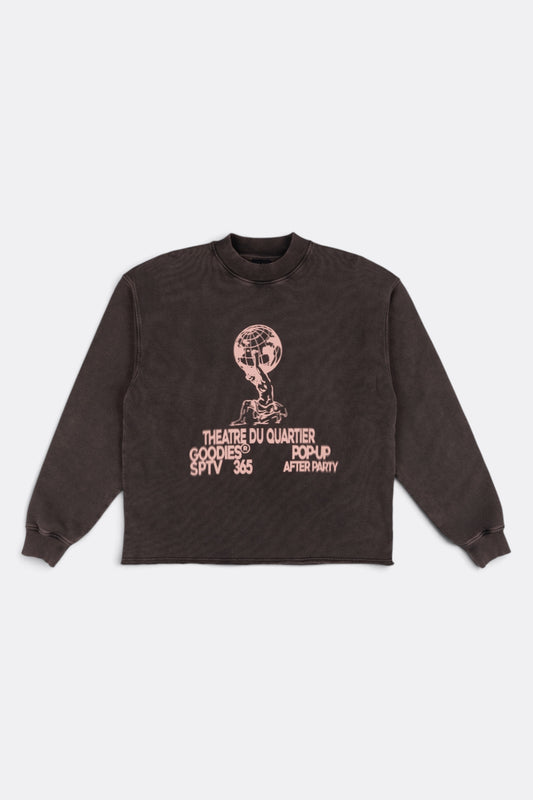 GOODIES SPORTIVE Theatre Du Quartier Crewneck Eggplant | Sweat Coton | Edgar Bdx