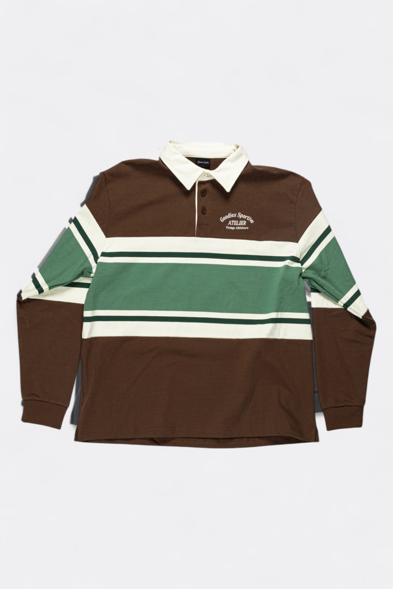 Goodies Sportive - Truffle Heavy Weight Polo (Choco / Ecru / Green)