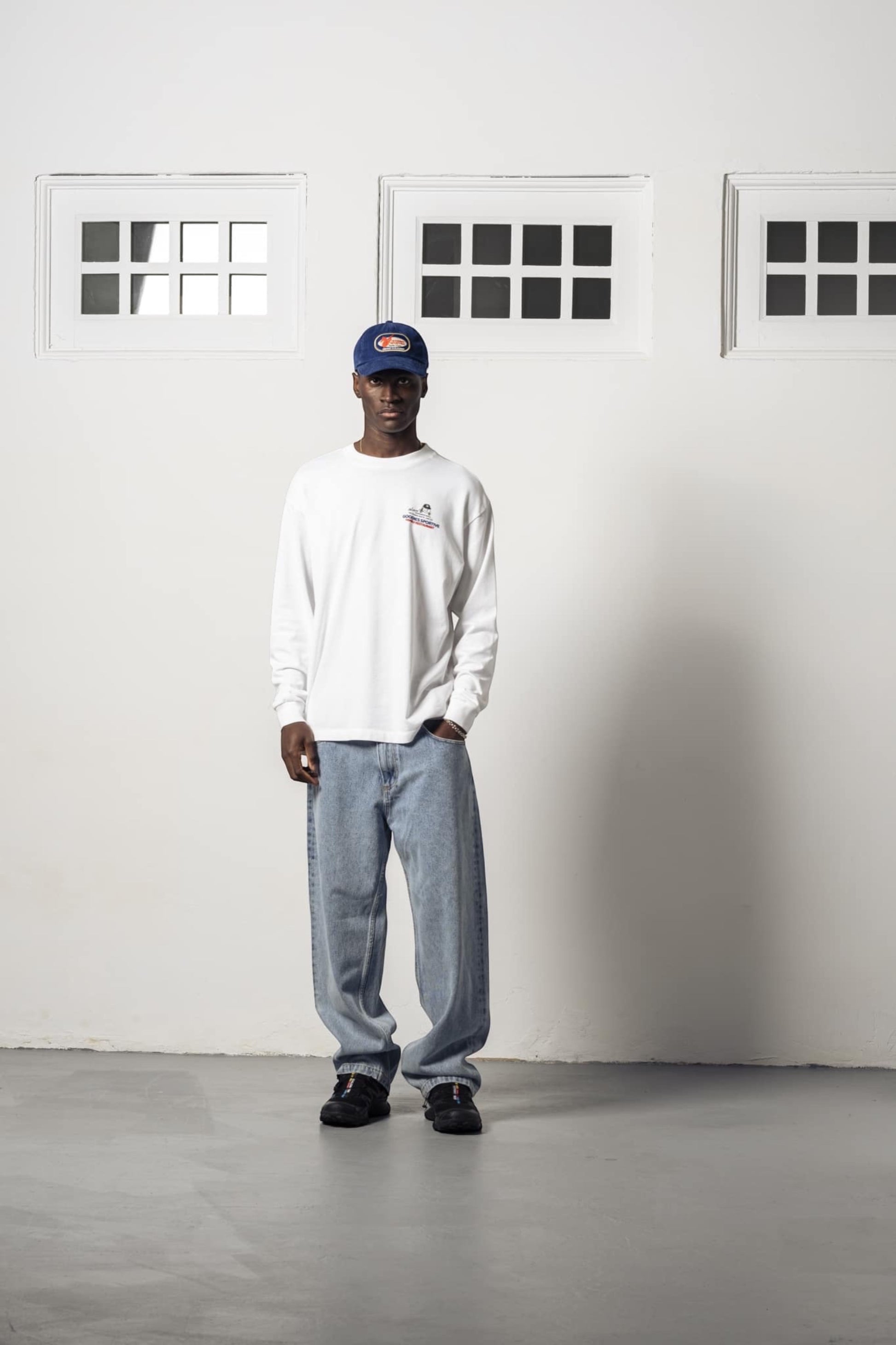 Goodies Sportive Whole Meal L/S Tee White | T-Shirt Manches Longues Coton Portugal