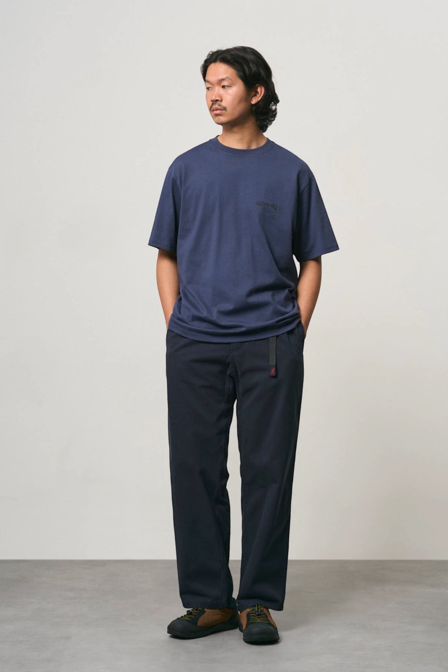 GRAMICCI Bass Tee Navy | T-Shirt Coton Graphique Outdoor | Edgar Bdx
