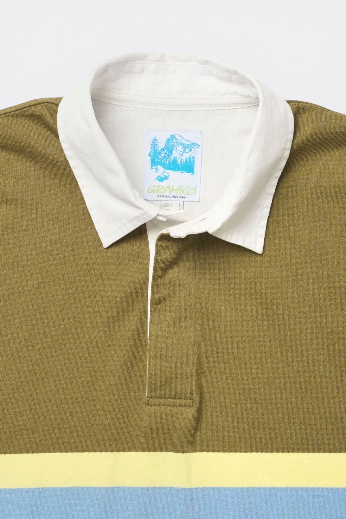 GRAMICCI Langdon Rugby Shirt Winter Olive | Coton Jersey | Edgar Bdx