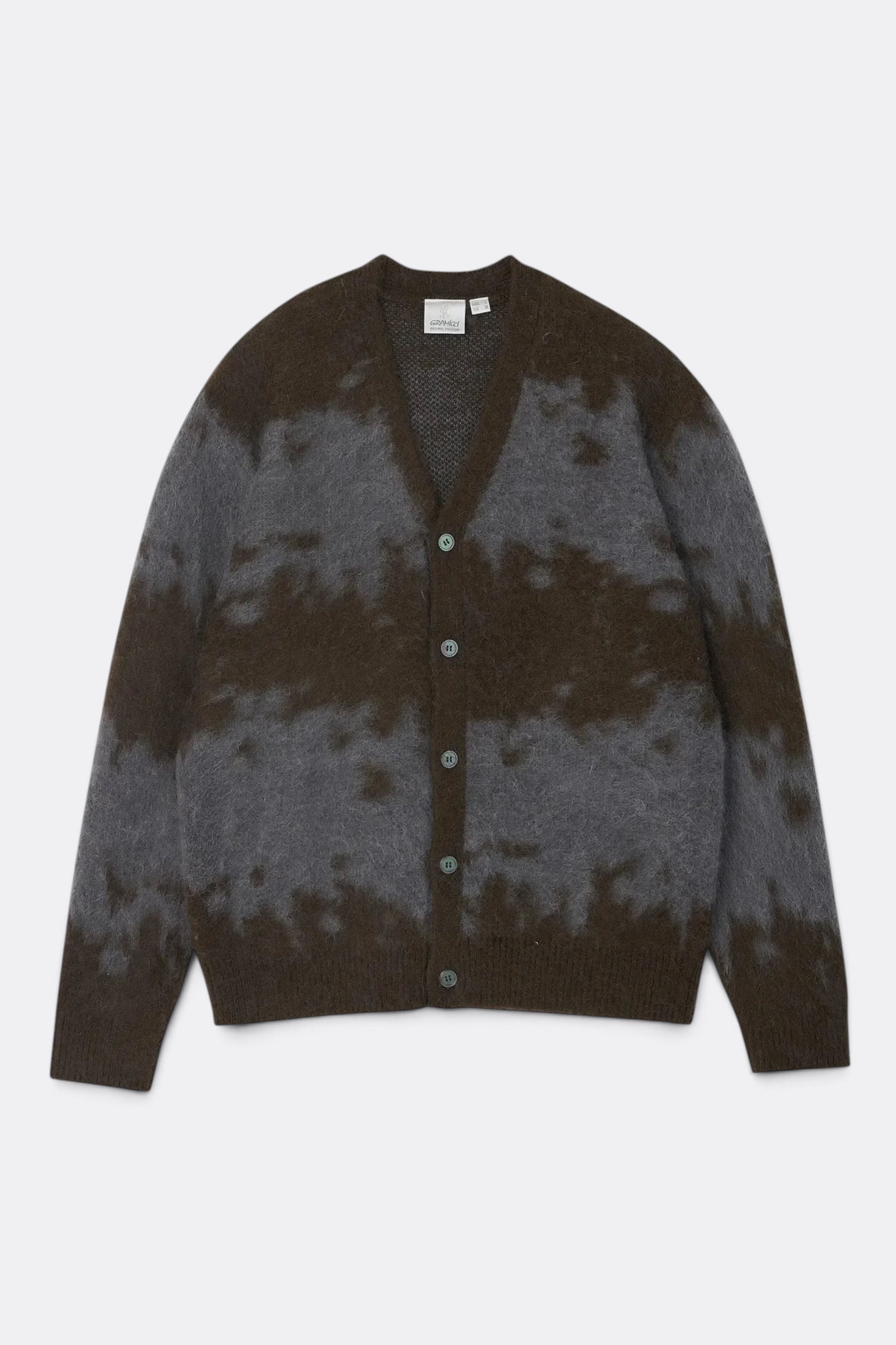 GRAMICCI Mohair Splatter Cardigan Slate | Cardigan Mohair Outdoor | Edgar Bdx