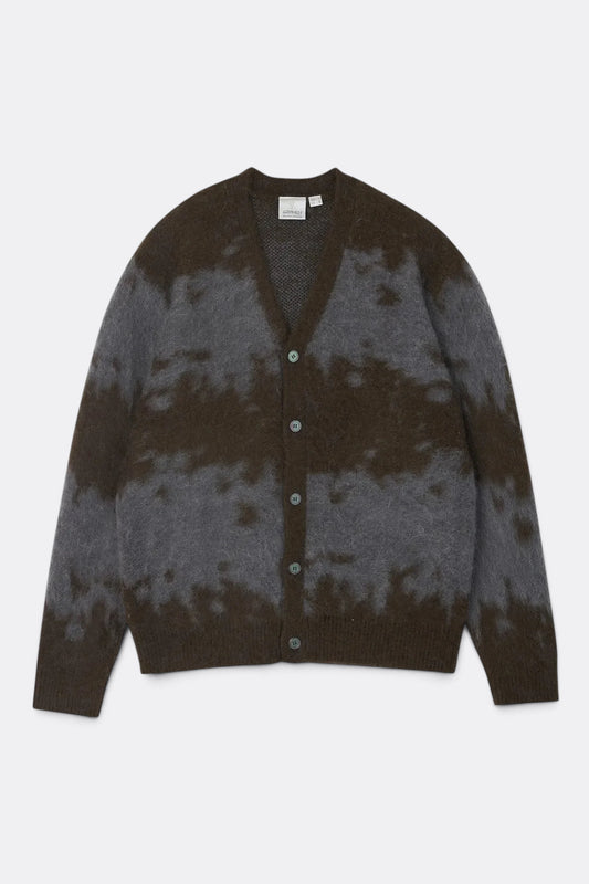 GRAMICCI Mohair Splatter Cardigan Slate | Cardigan Mohair Outdoor | Edgar Bdx