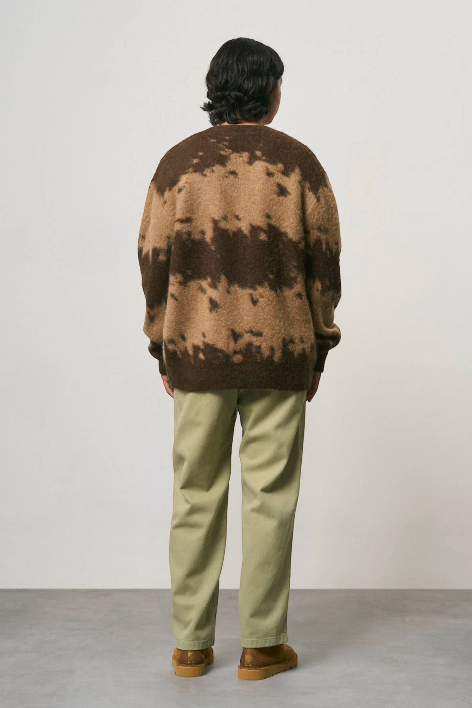 GRAMICCI Mohair Splatter Cardigan Taupe | Cardigan Mohair Outdoor | Edgar Bdx