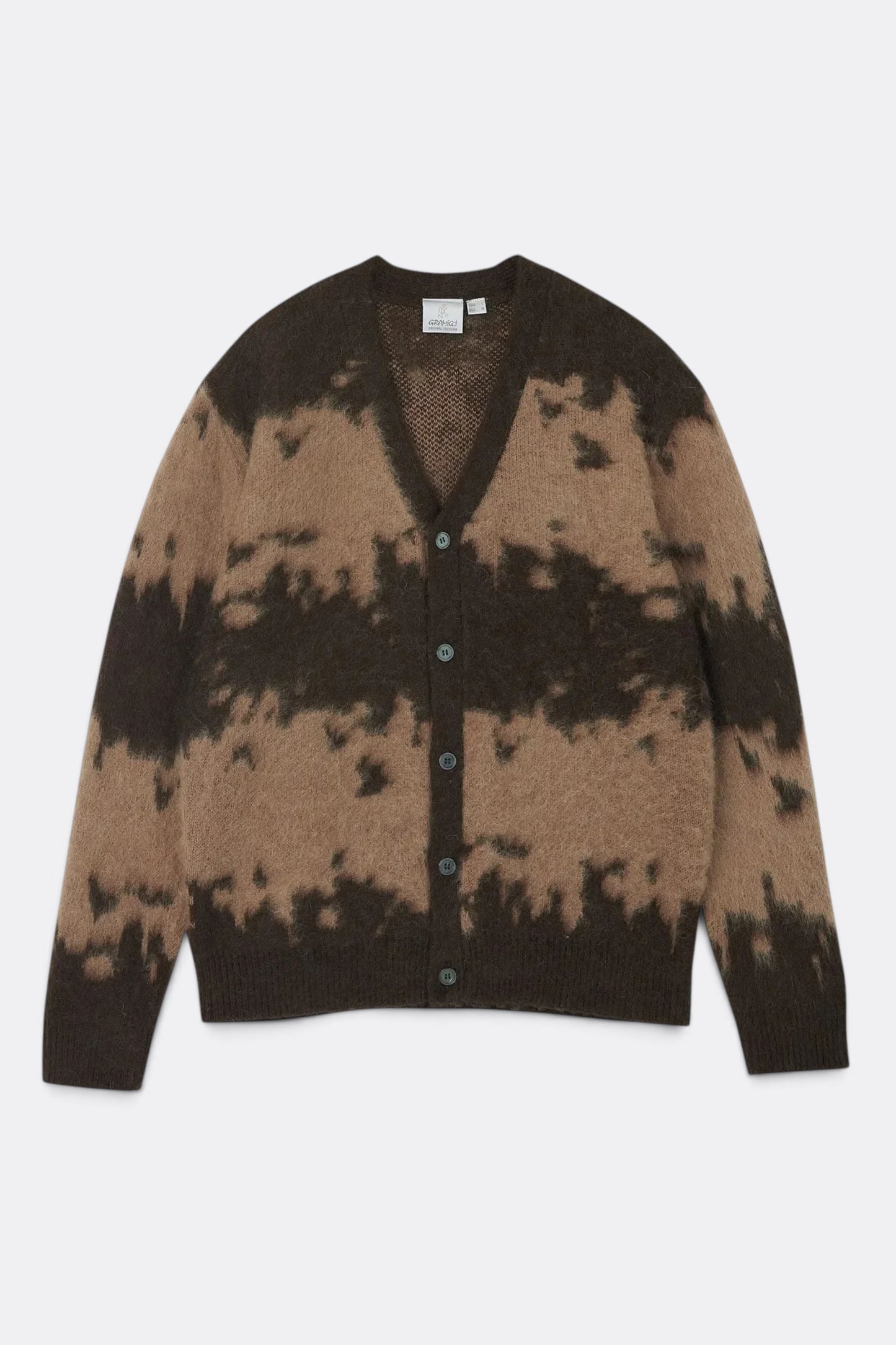 GRAMICCI Mohair Splatter Cardigan Taupe | Cardigan Mohair Outdoor | Edgar Bdx