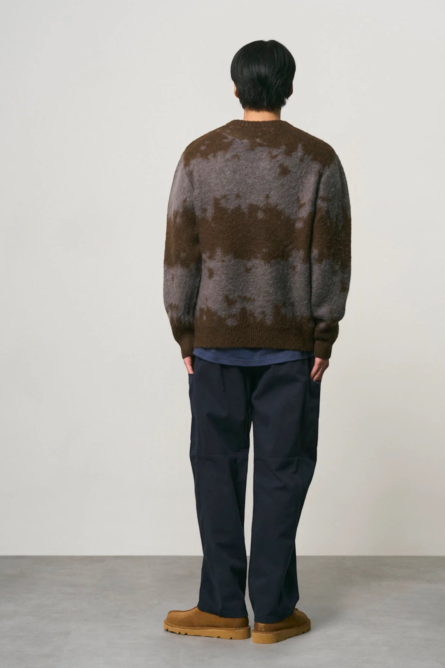 GRAMICCI Mohair Splatter Sweater Slate | Pull Mohair Outdoor | Edgar Bdx