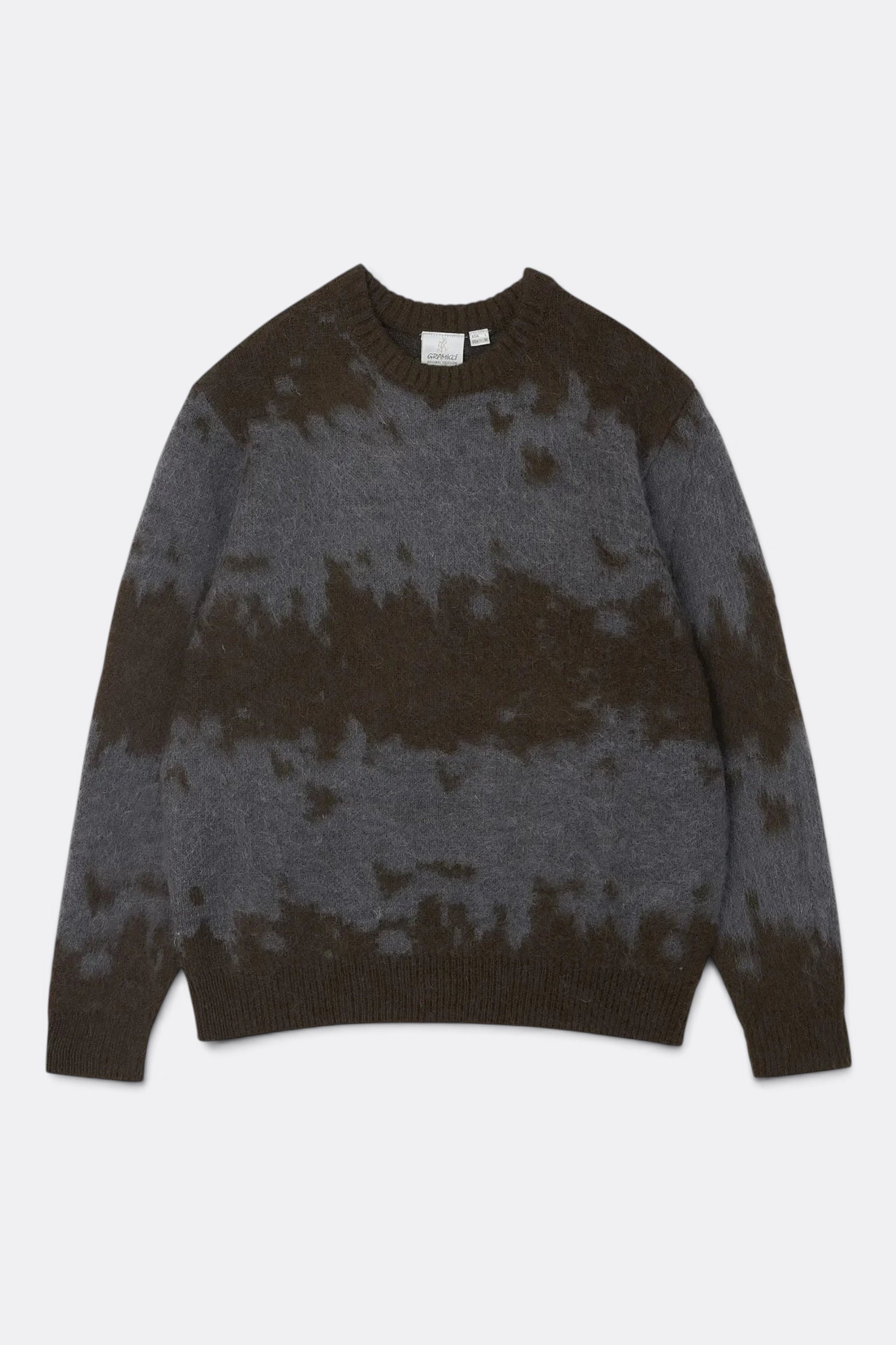 GRAMICCI Mohair Splatter Sweater Slate | Pull Mohair Outdoor | Edgar Bdx