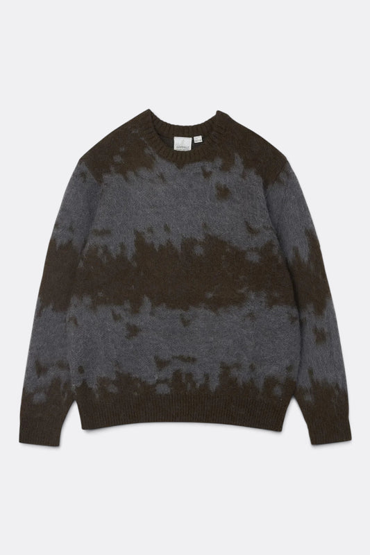 GRAMICCI Mohair Splatter Sweater Slate | Pull Mohair Outdoor | Edgar Bdx