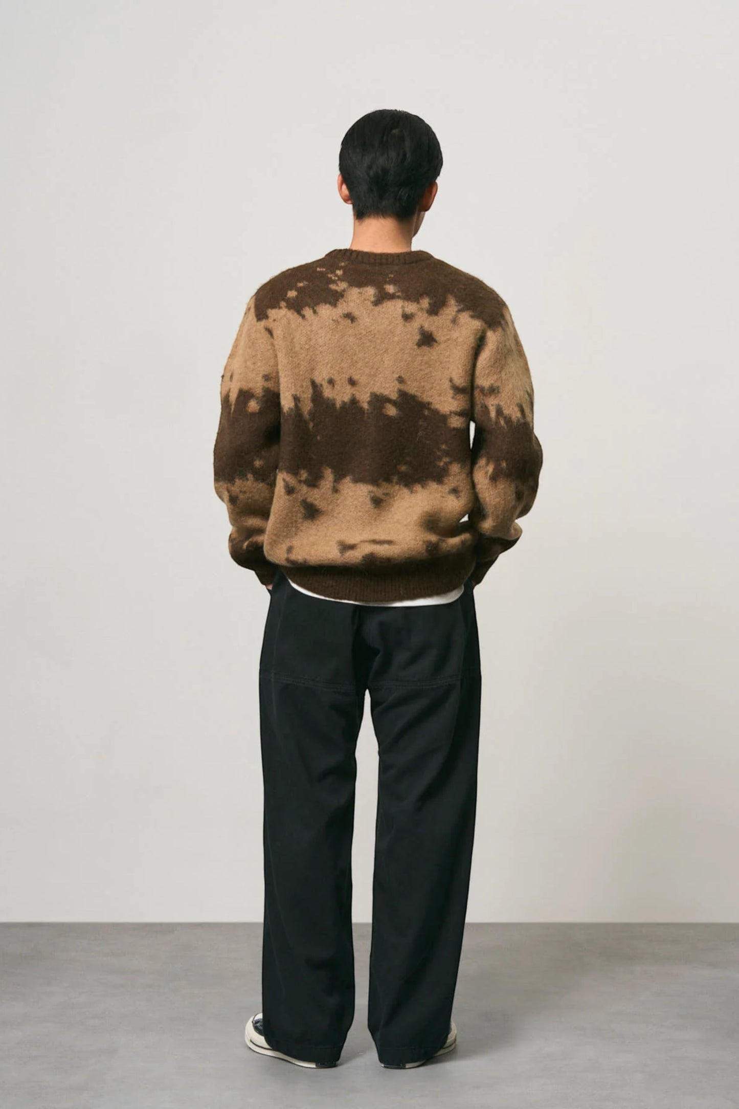 GRAMICCI Mohair Splatter Sweater Taupe | Pull Mohair Outdoor | Edgar Bdx