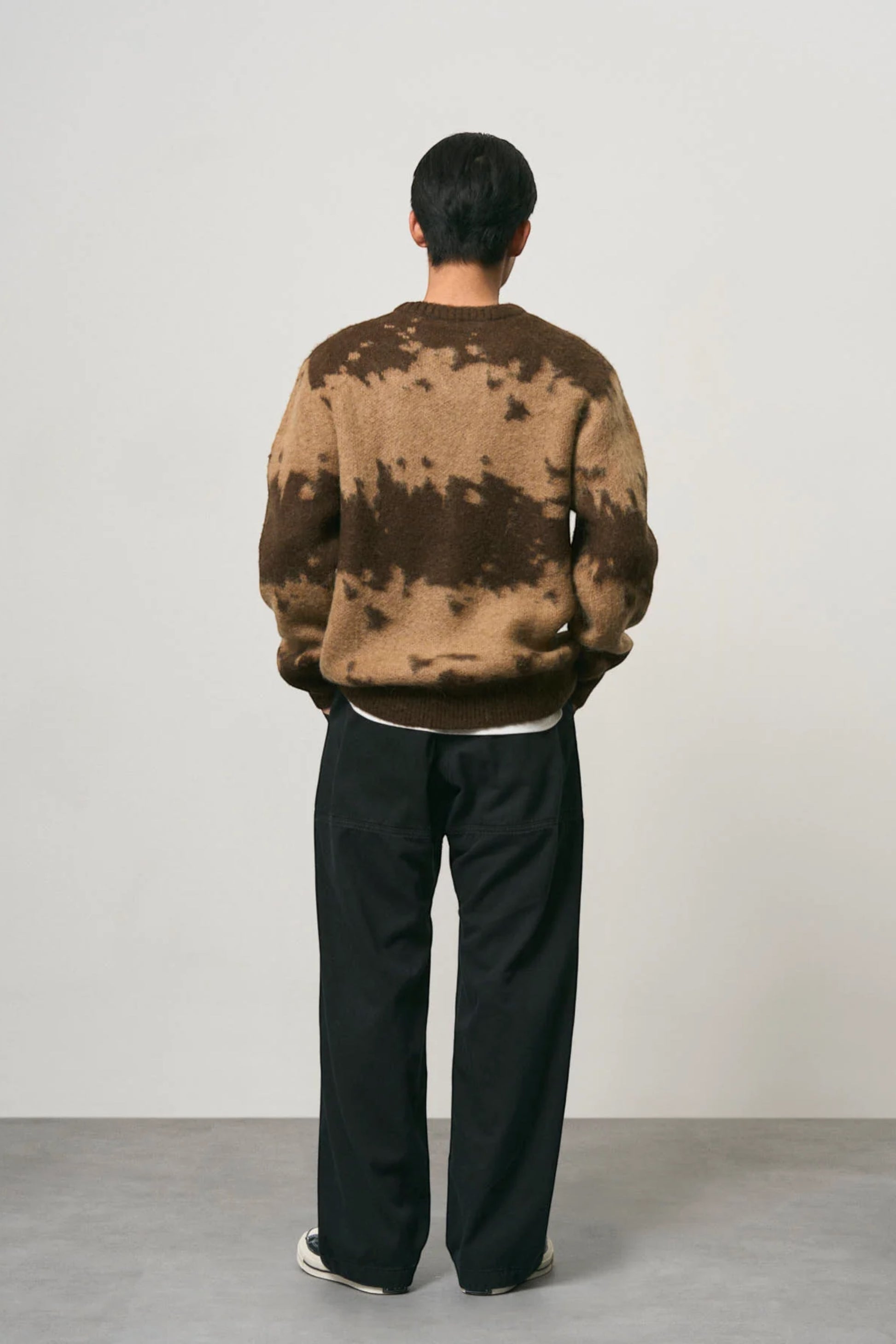 GRAMICCI Mohair Splatter Sweater Taupe | Pull Mohair Outdoor | Edgar Bdx