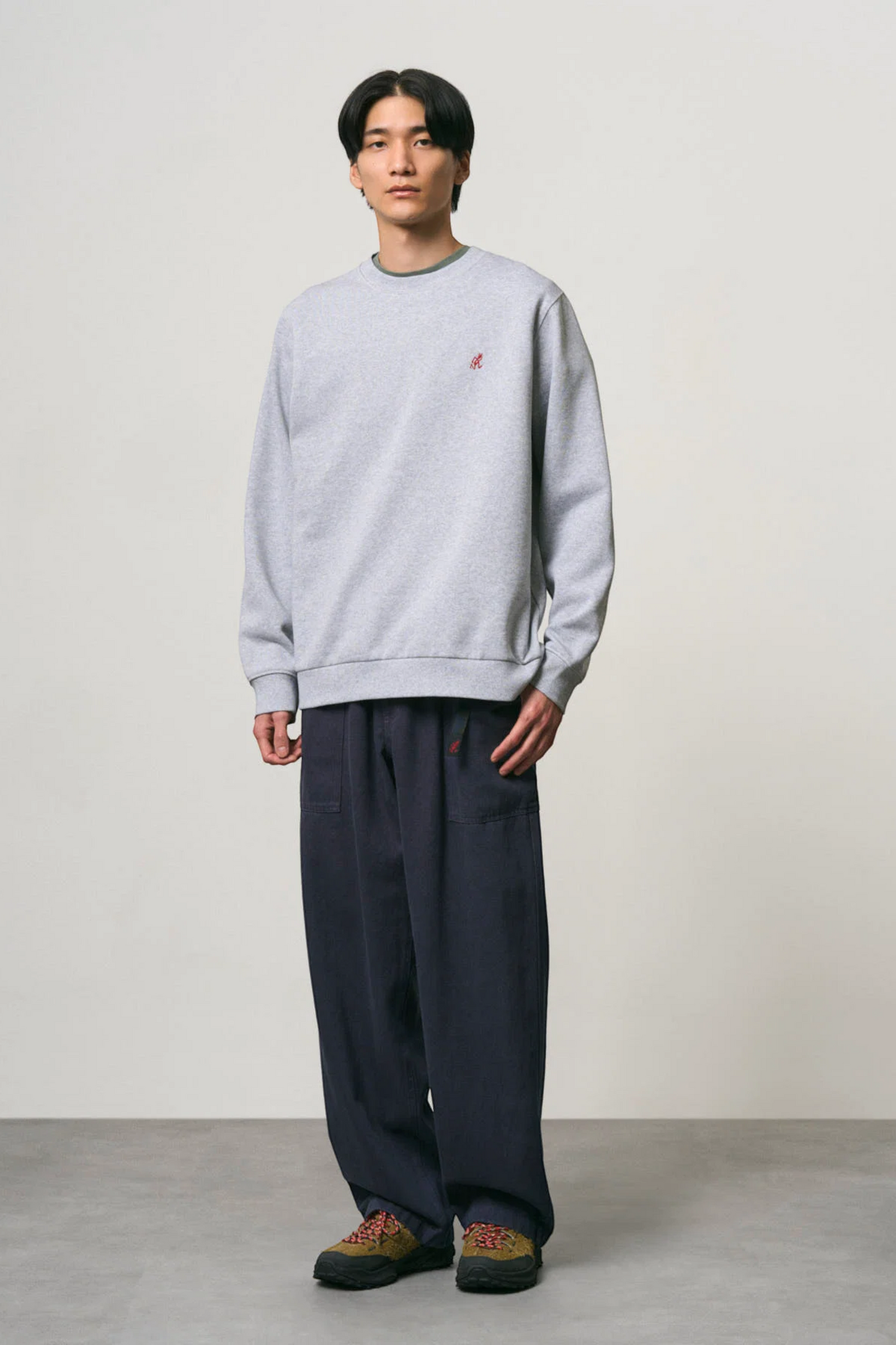 GRAMICCI One Point Crew Sweatshirt Grey Heather | Sweatshirt Coton Polyester Outdoor | Edgar Bdx