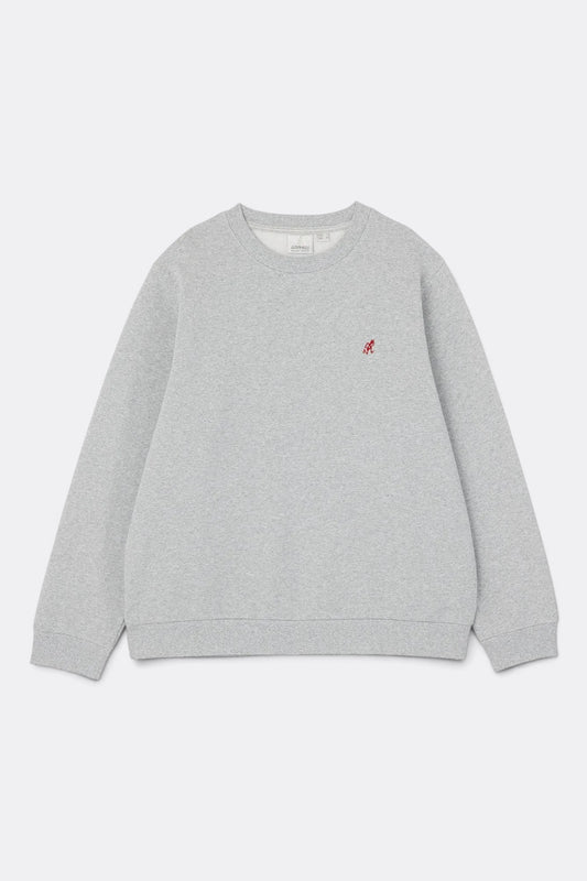 GRAMICCI One Point Crew Sweatshirt Grey Heather | Sweatshirt Coton Polyester Outdoor | Edgar Bdx